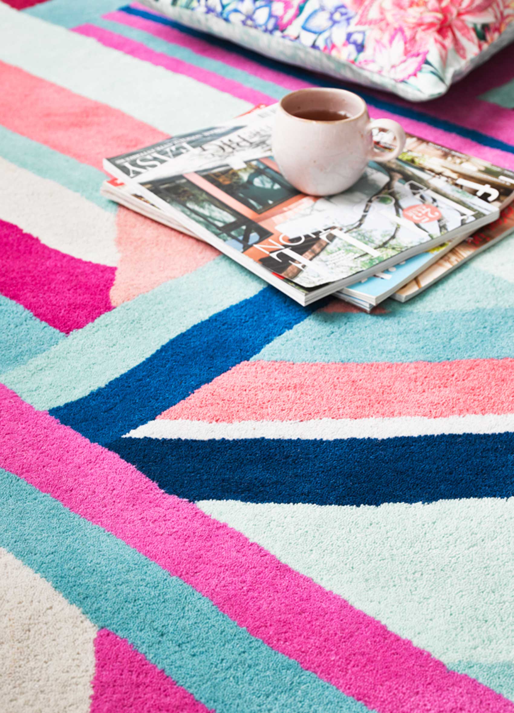 Teppich Bunt aus Wolle 