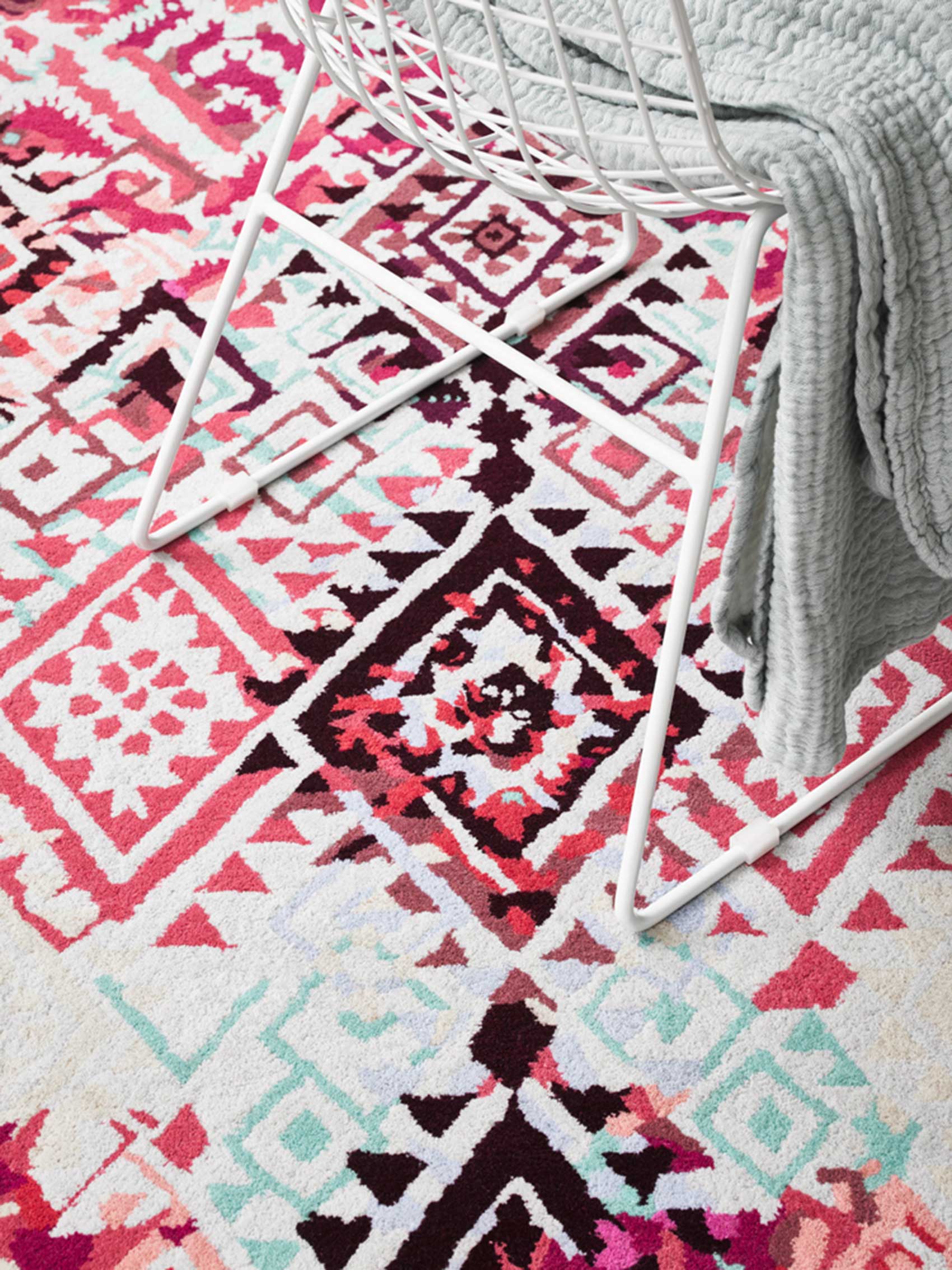 Teppich Bunt aus Wolle 
