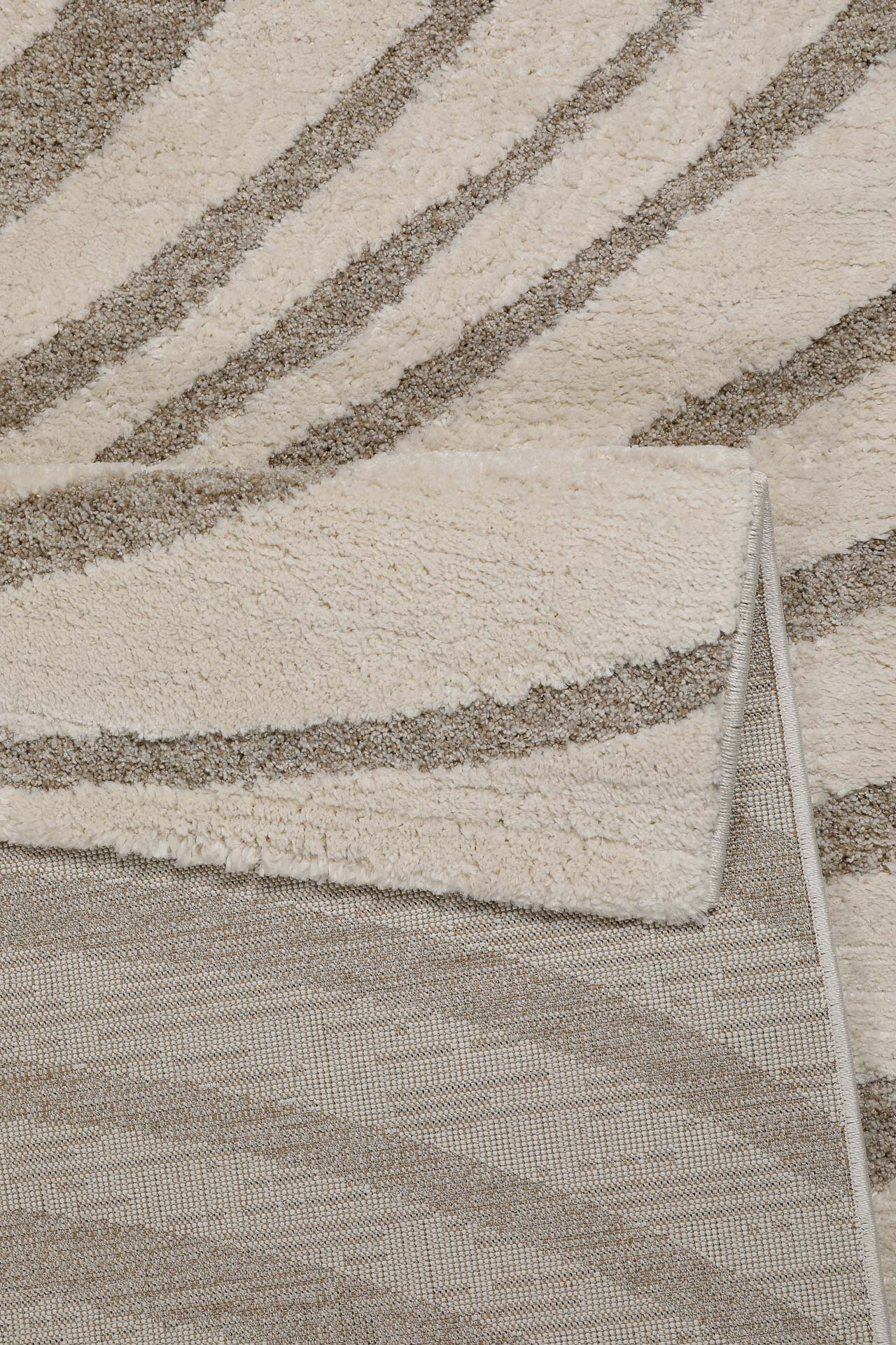 Kurzflor Teppich Creme Beige 