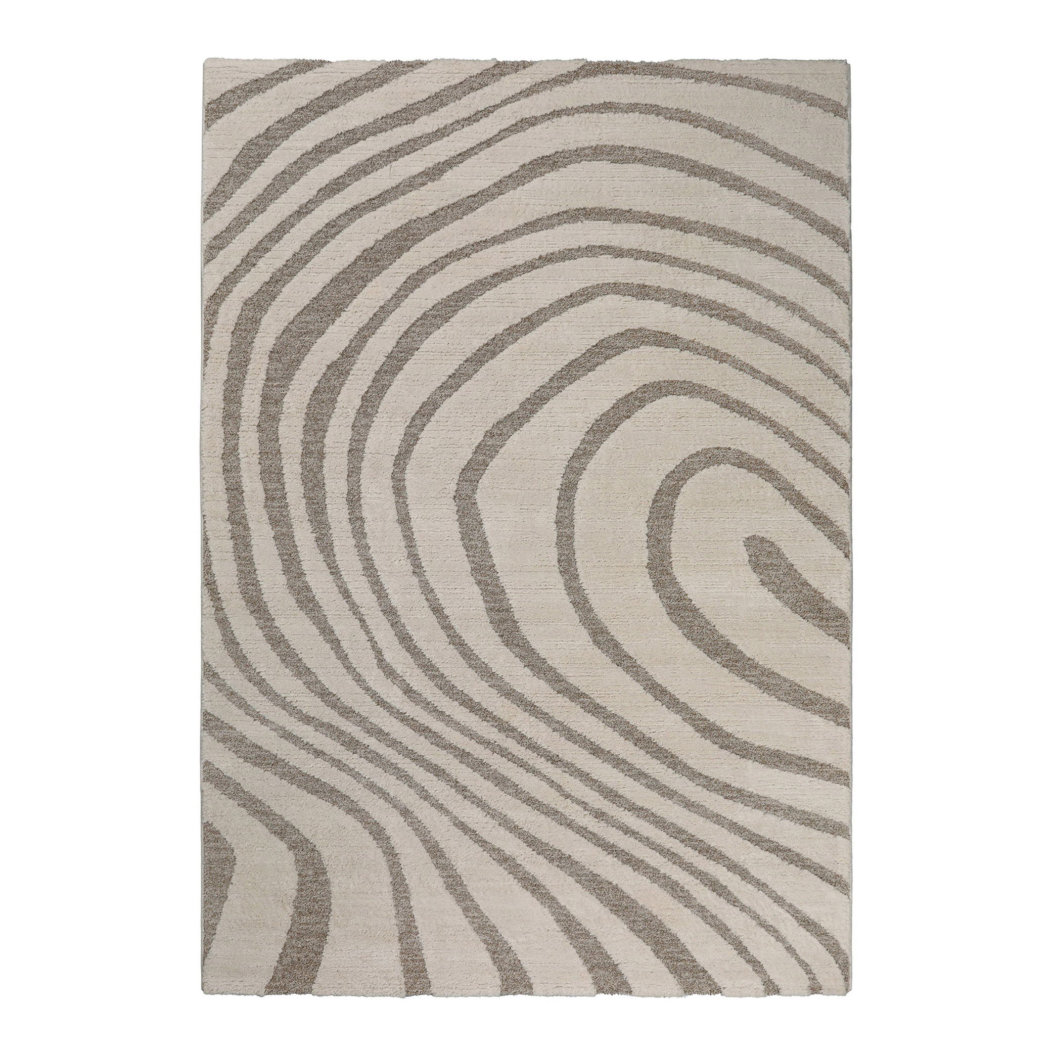 Kurzflor Teppich Creme Beige 