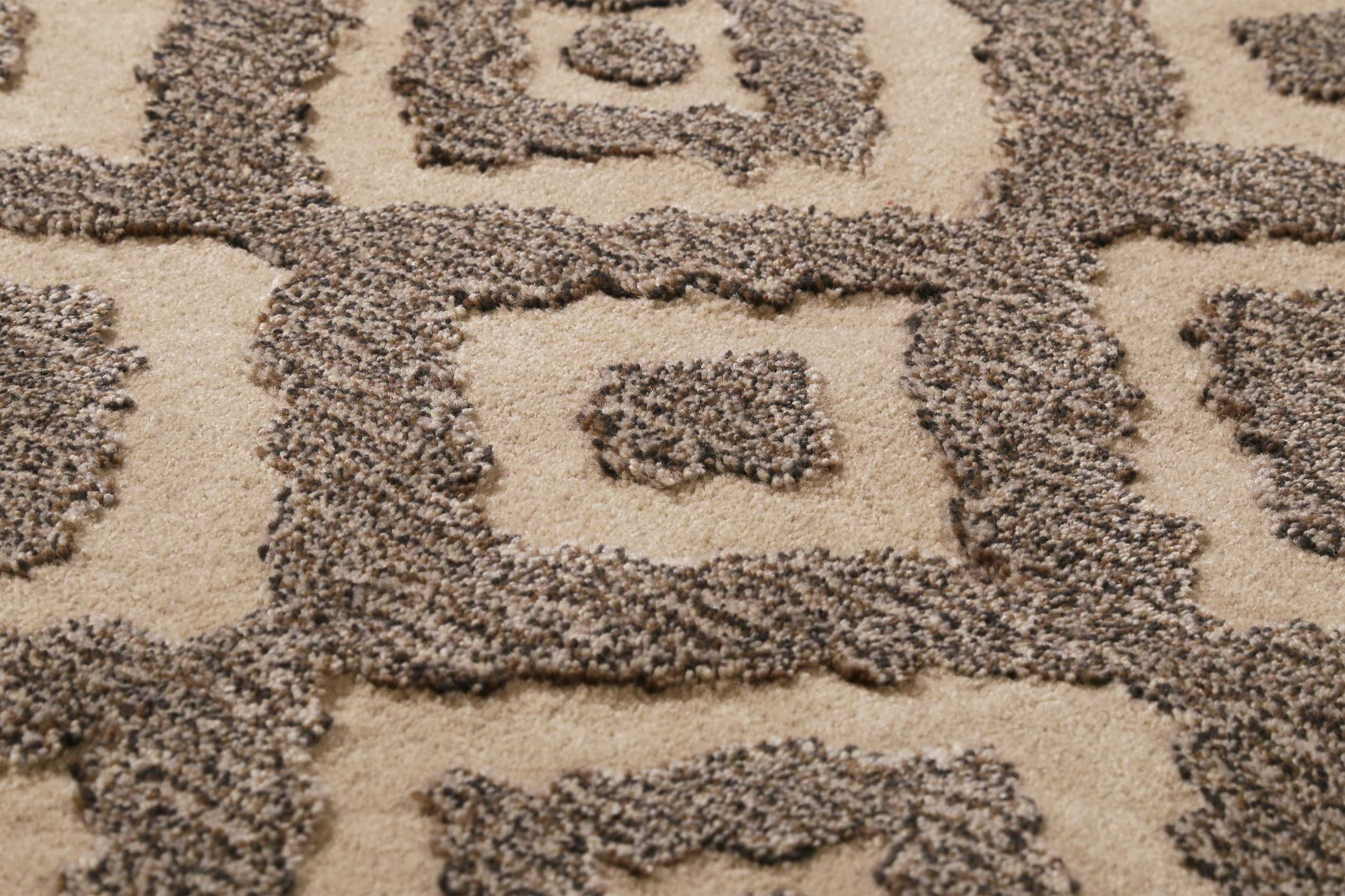 Esprit Teppich Taupe Braun aus Wolle 
