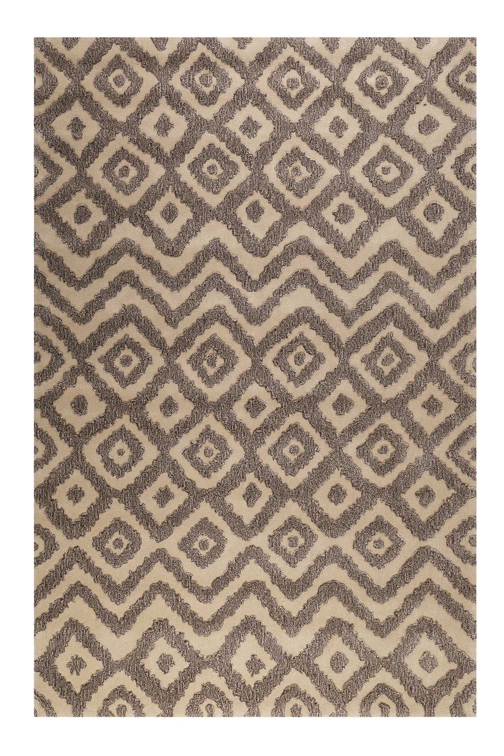Esprit Teppich Taupe Braun aus Wolle 