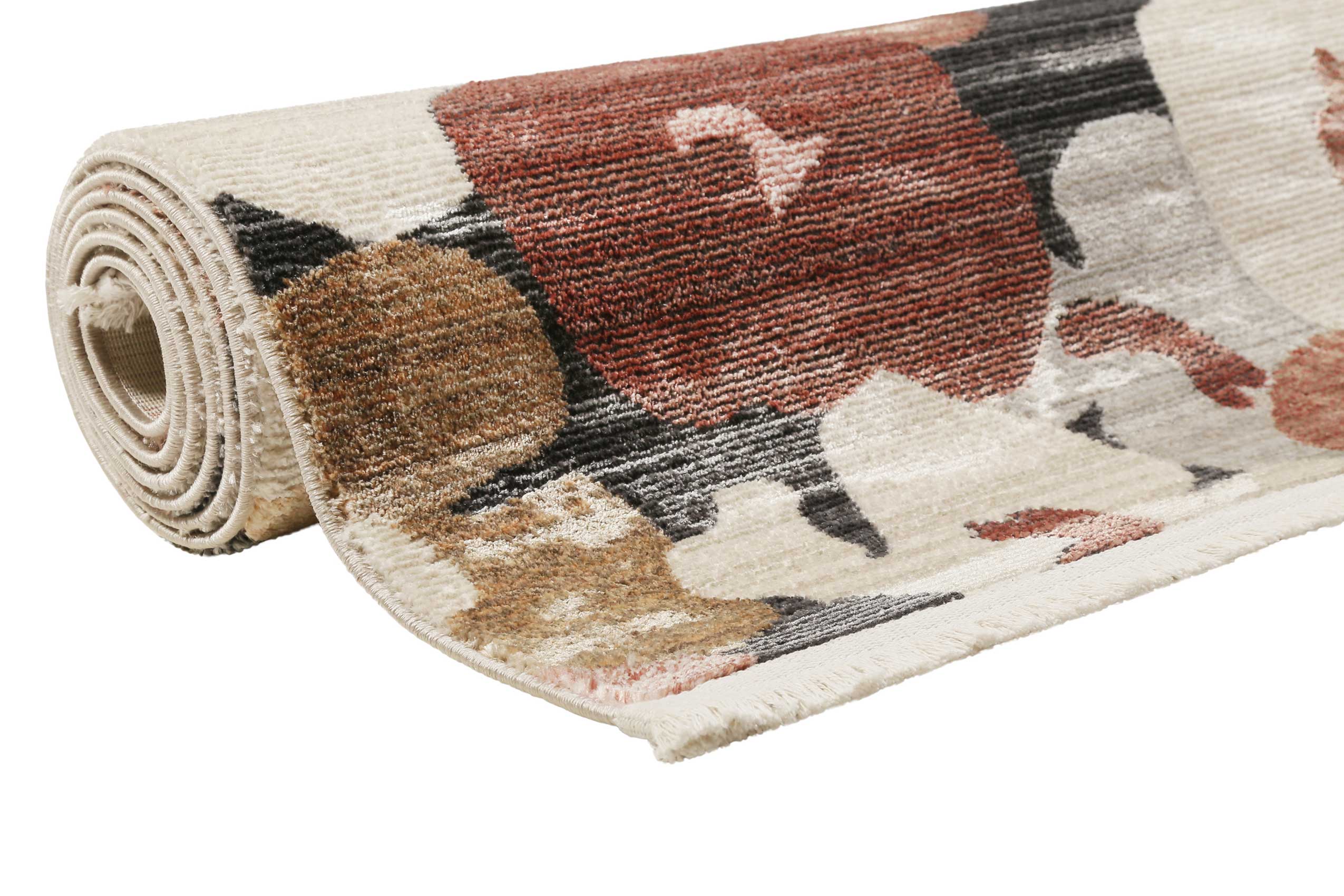 Esprit Teppich Rot Terracotta Sand Beige Grau 