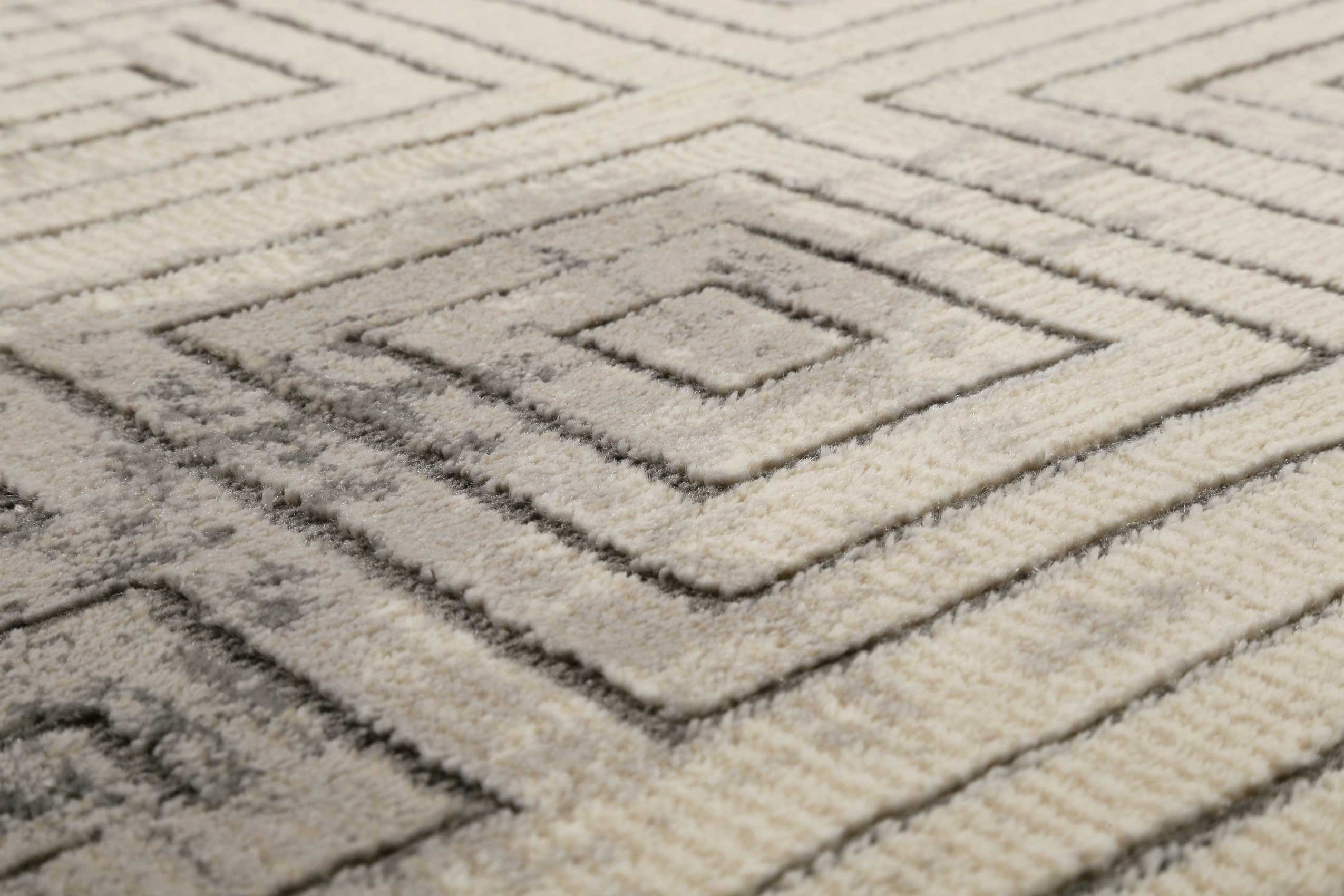 Esprit Teppich Grau Beige Kurzflor 