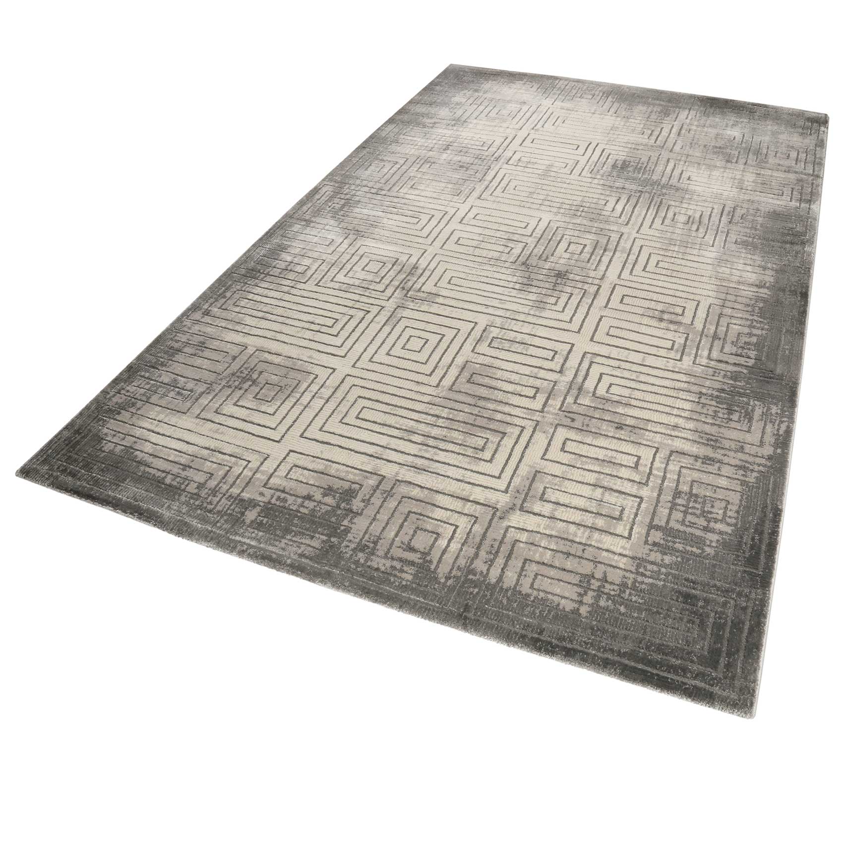 Esprit Teppich Grau Beige Kurzflor 