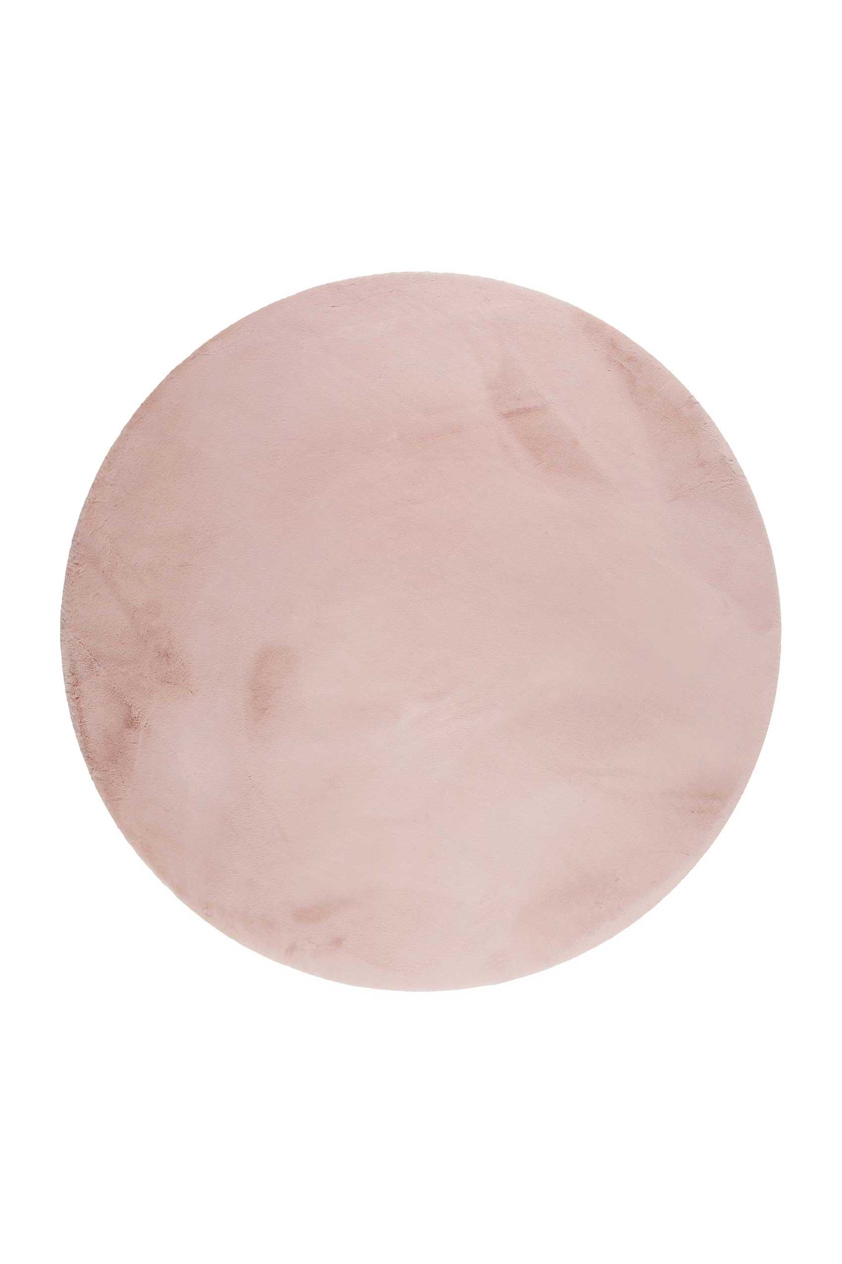 Esprit Kunstfell Teppich Rund Rosa und sehr flauschig Hochflor 