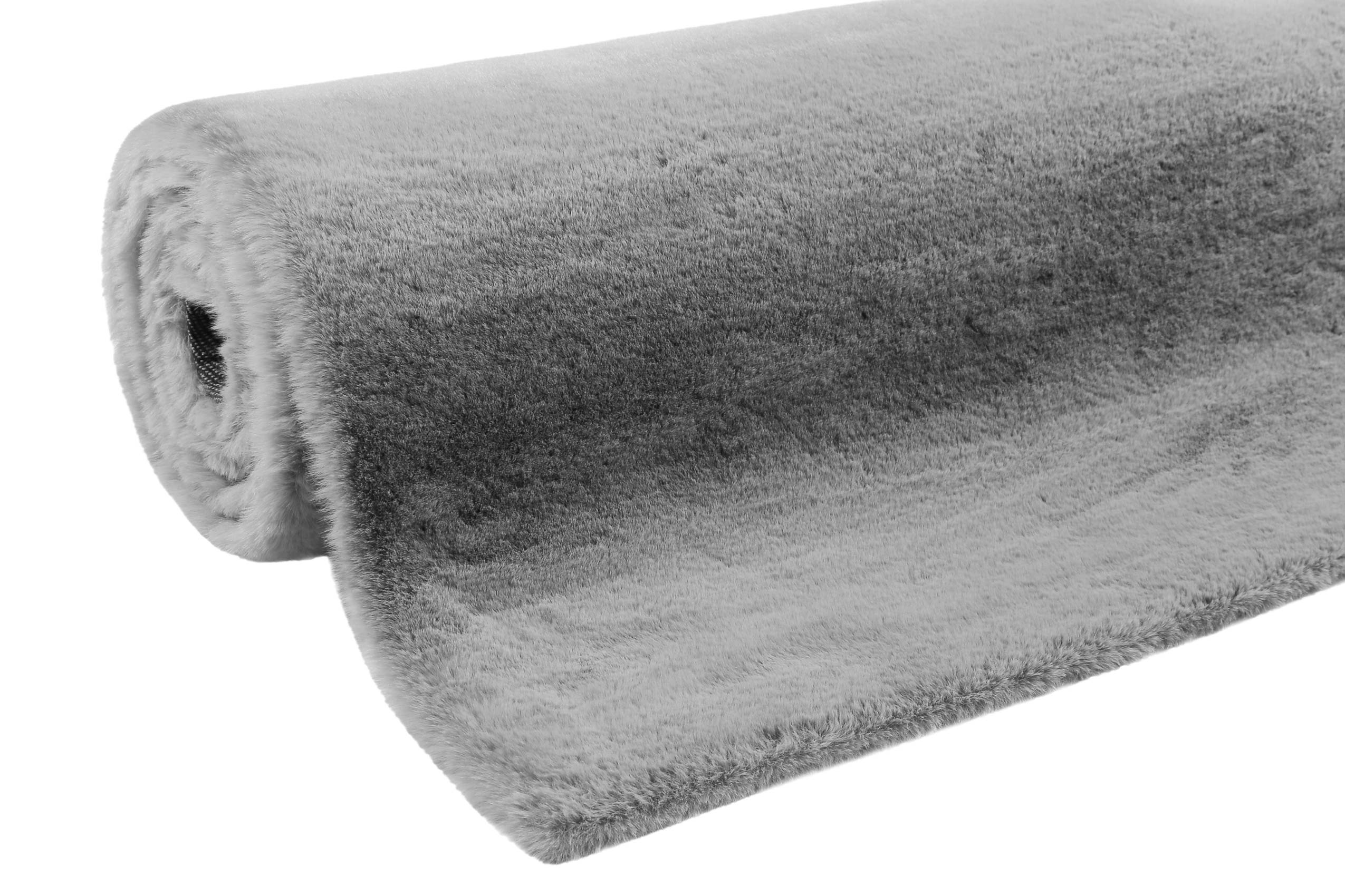 Esprit Kunstfell Teppich Grau und sehr flauschig Hochflor 