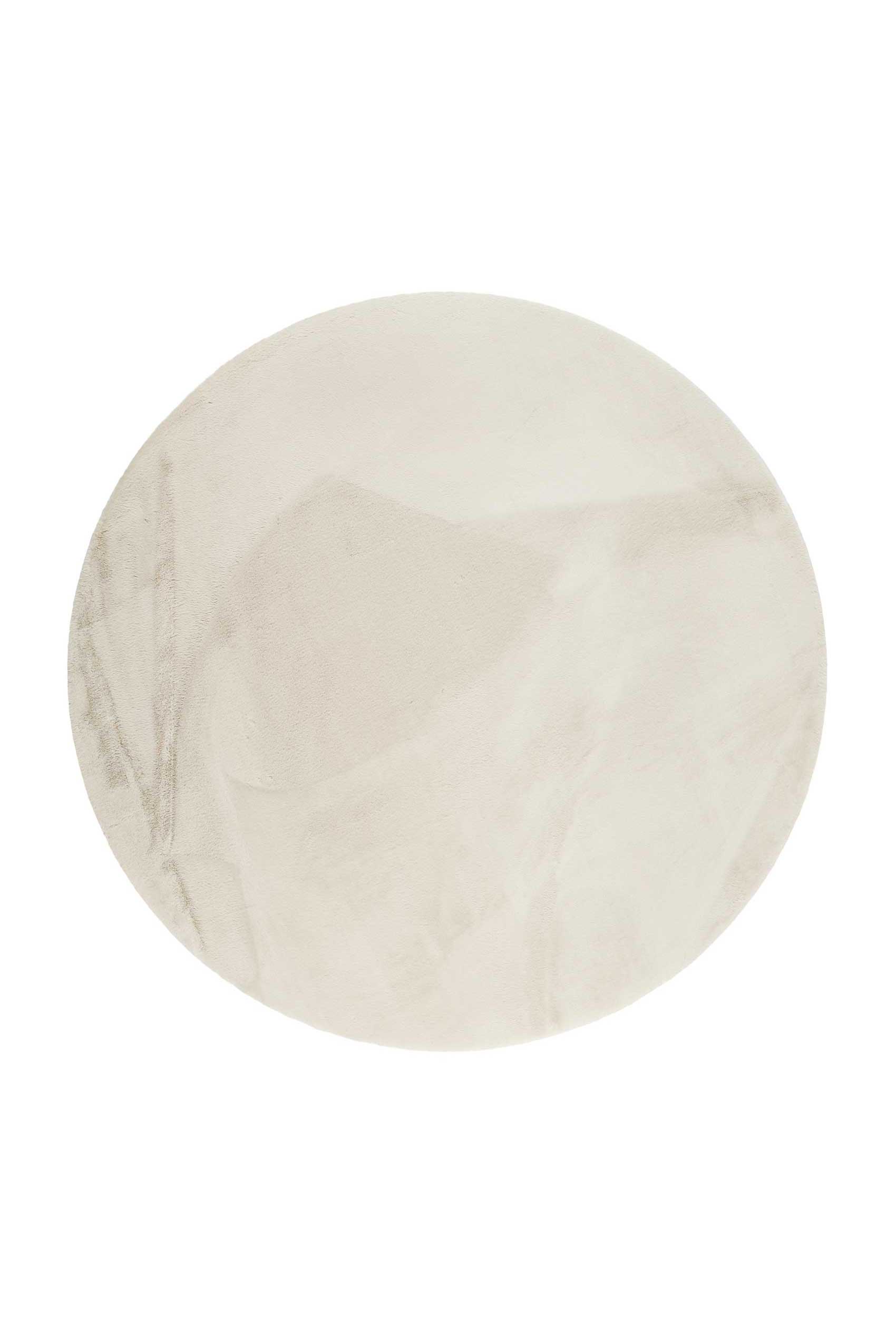 Esprit Teppich Rund Creme Beige und sehr flauschig Hochflor » Alice « - Ansicht 1