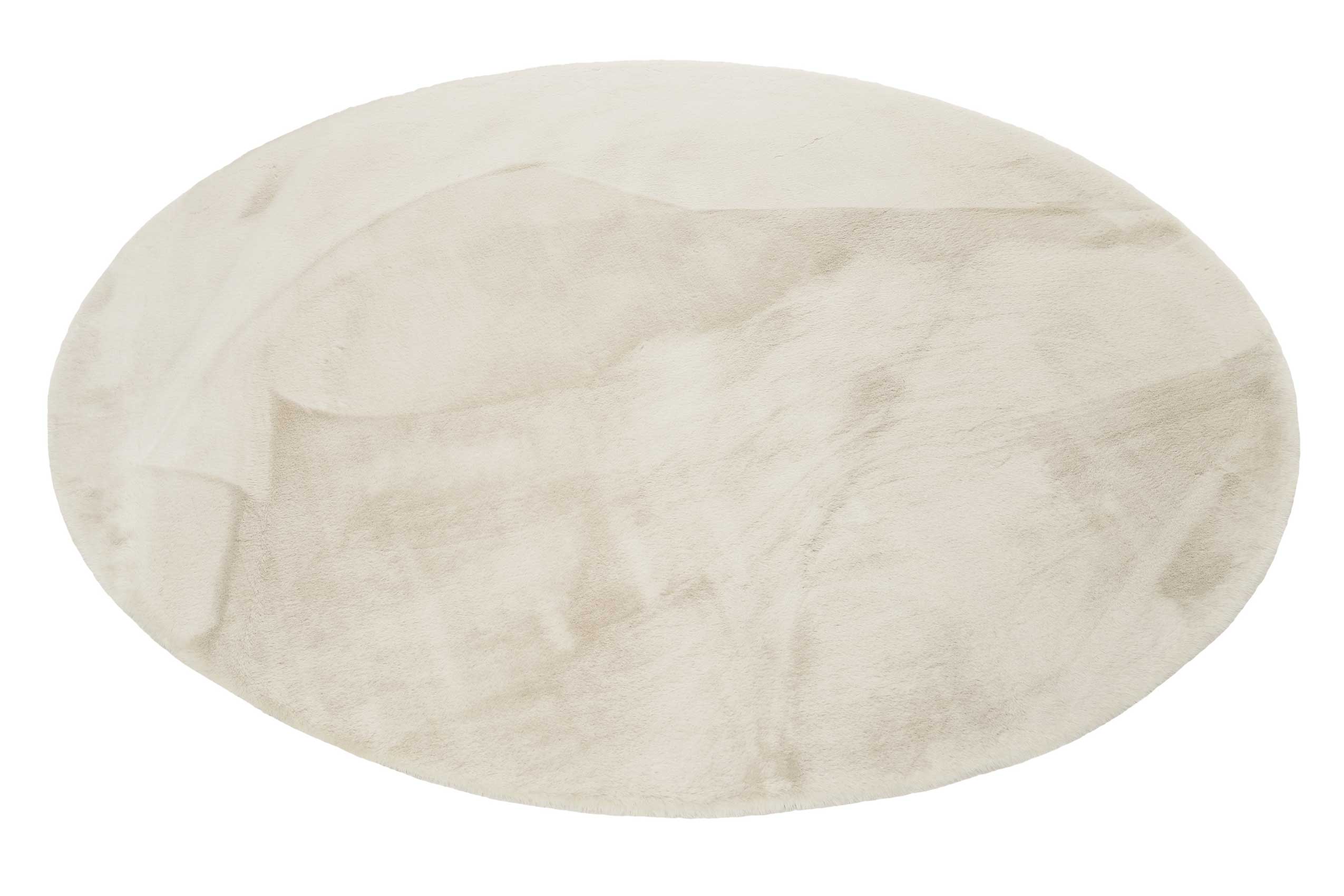 Esprit Teppich Rund Creme Beige und sehr flauschig Hochflor » Alice « - Ansicht 2