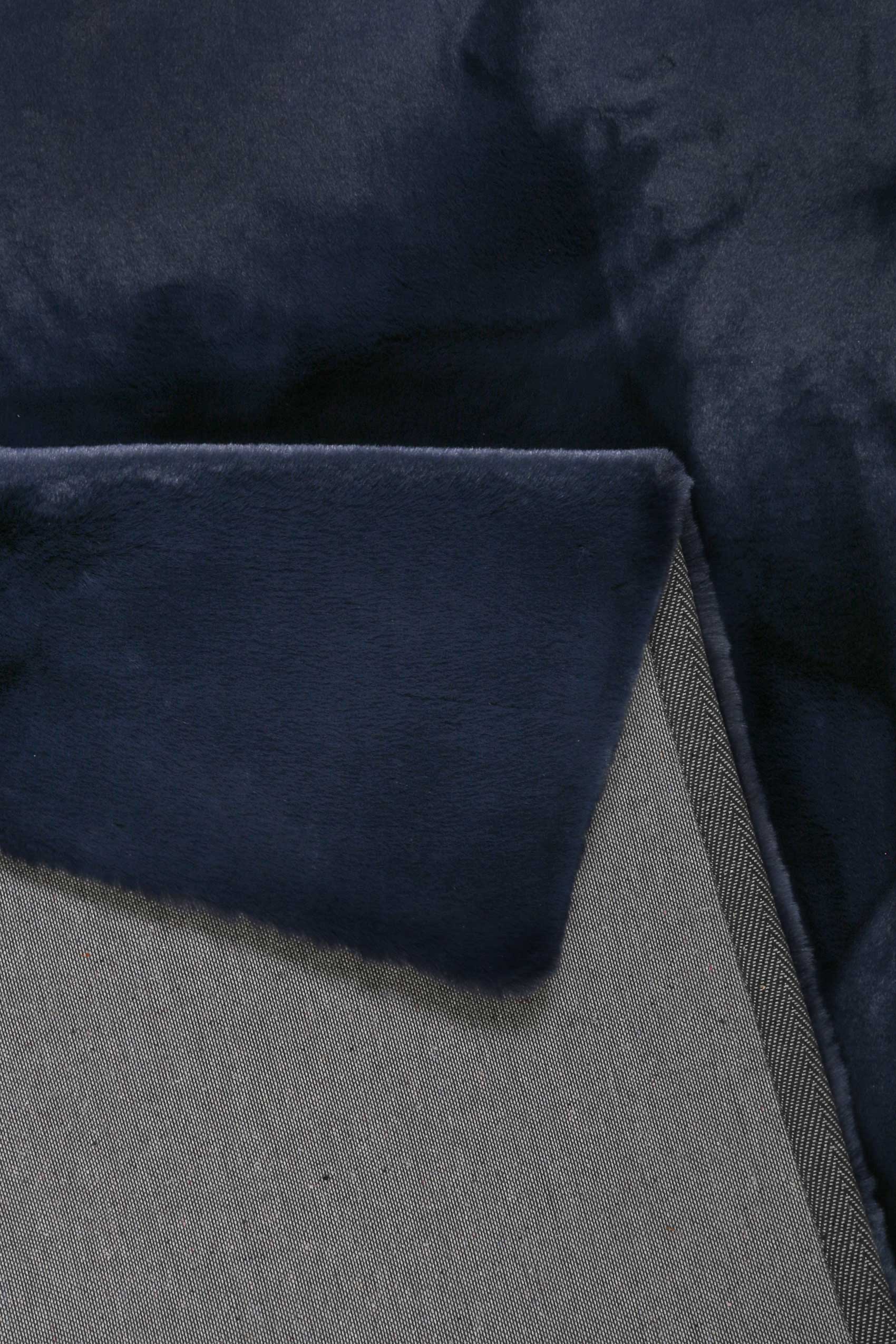 Esprit Kunstfell Teppich Dunkelblau und sehr flauschig Hochflor 