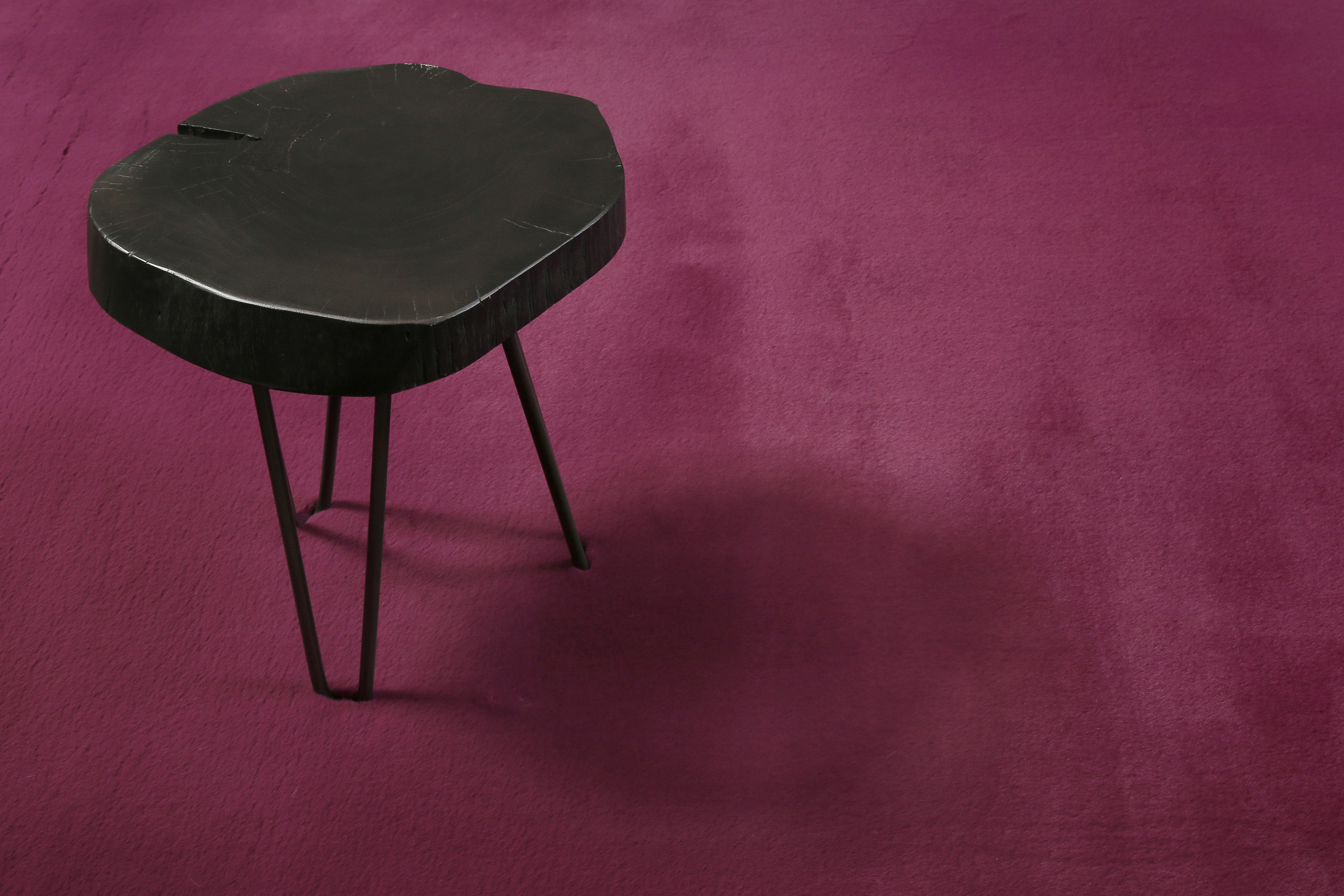 Esprit Kunstfell Teppich Rund Violett und sehr flauschig Hochflor 