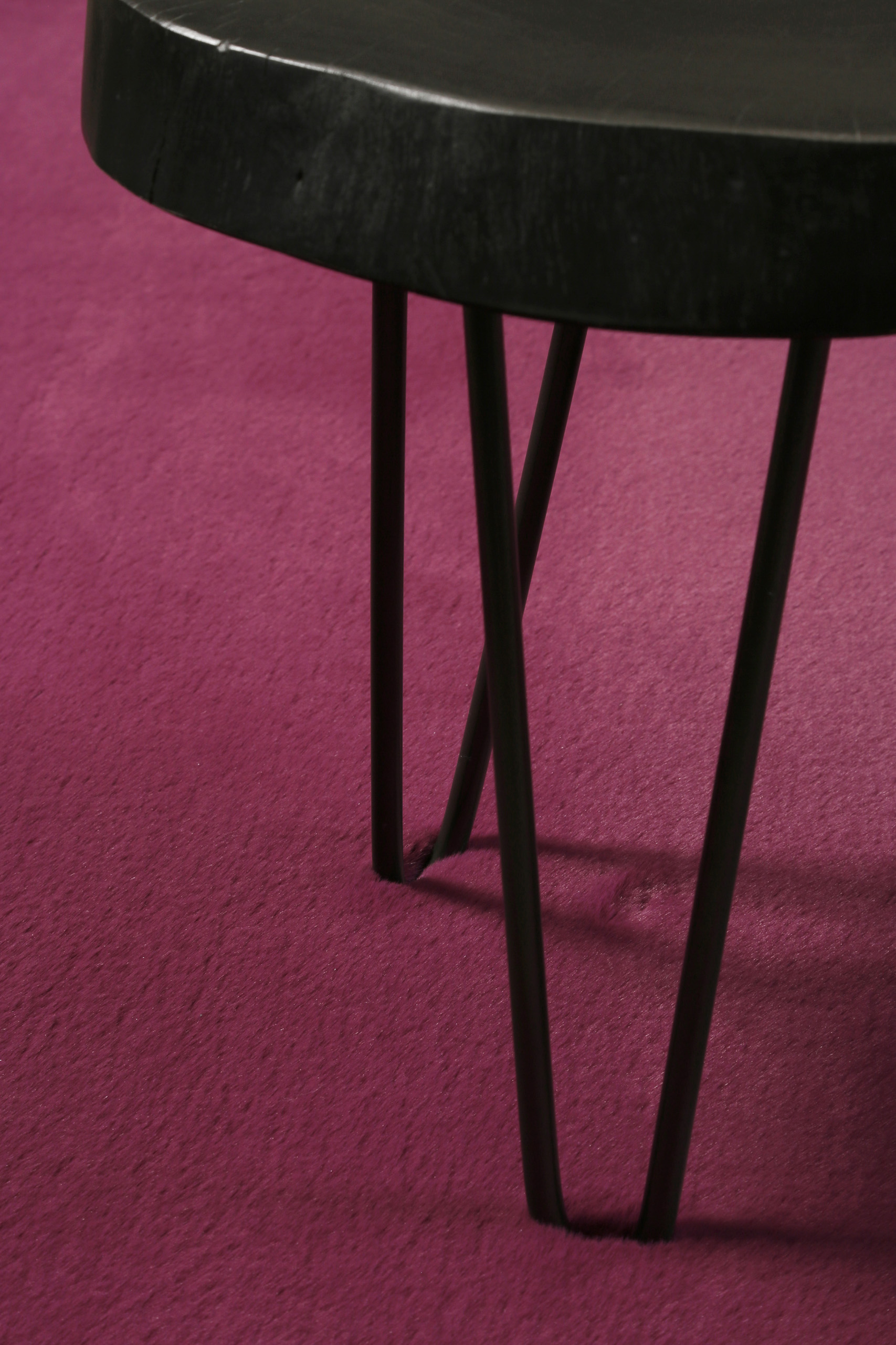 Esprit Kunstfell Teppich Rund Violett und sehr flauschig Hochflor 