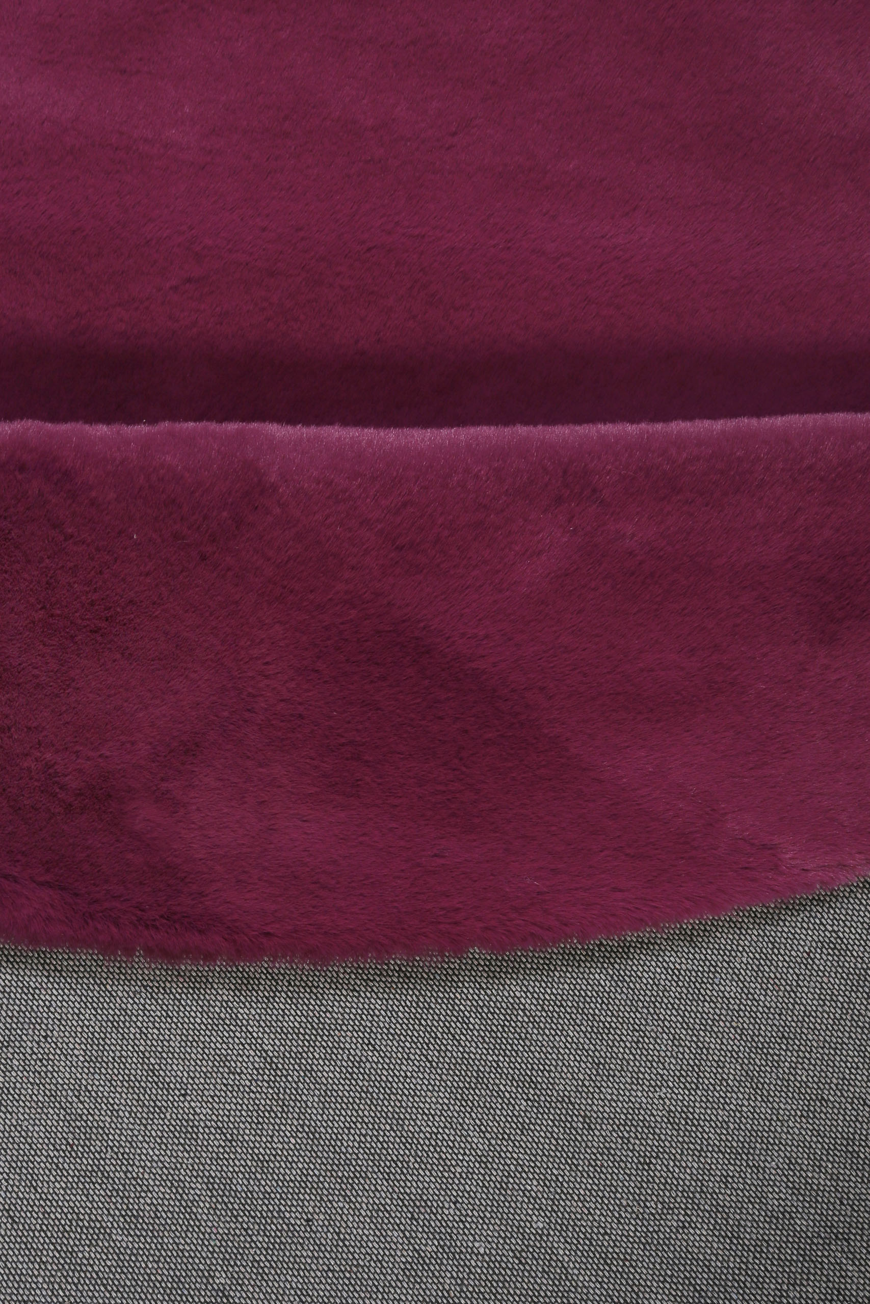 Esprit Kunstfell Teppich Rund Violett und sehr flauschig Hochflor 