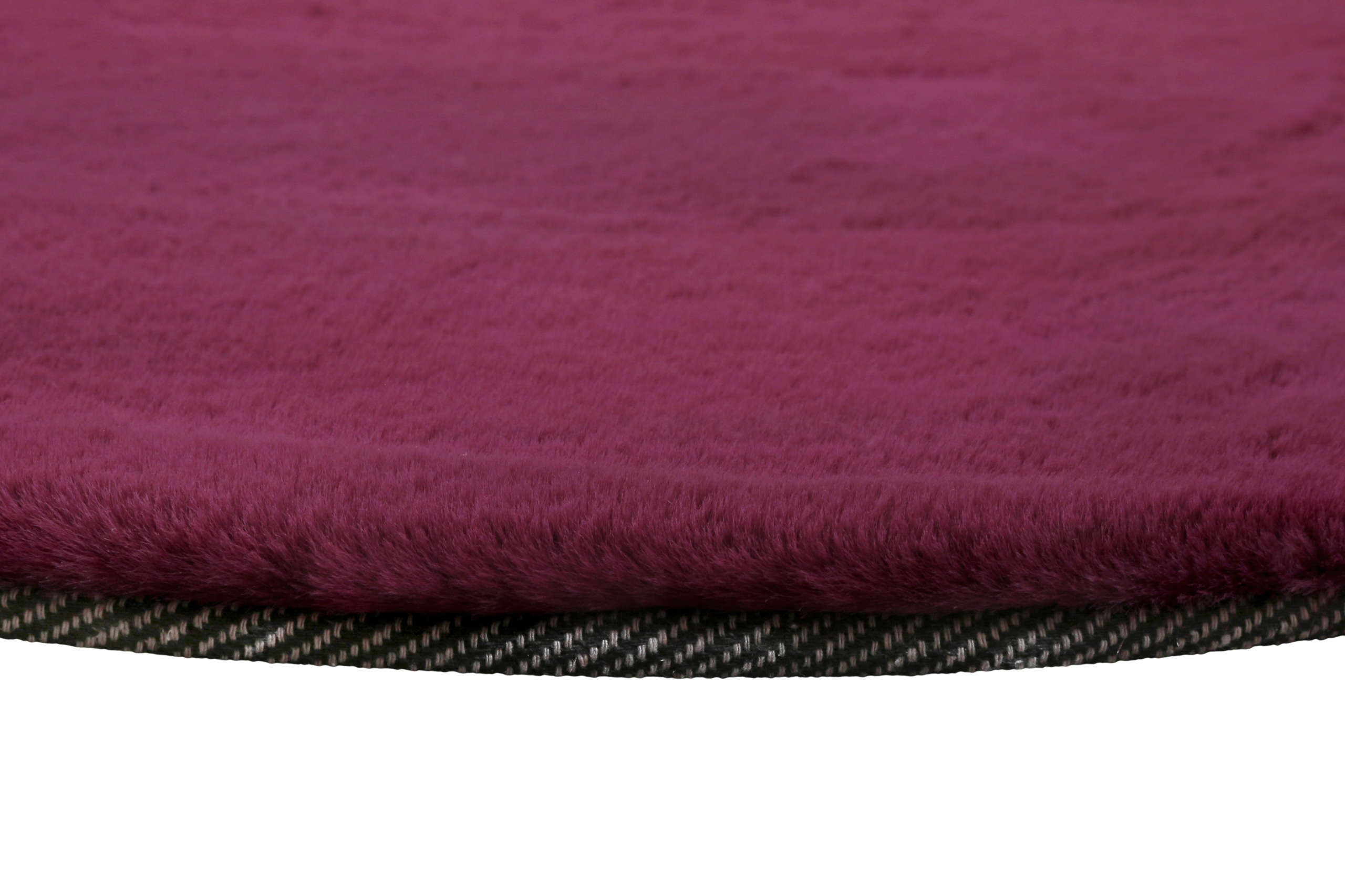 Esprit Kunstfell Teppich Rund Violett und sehr flauschig Hochflor 