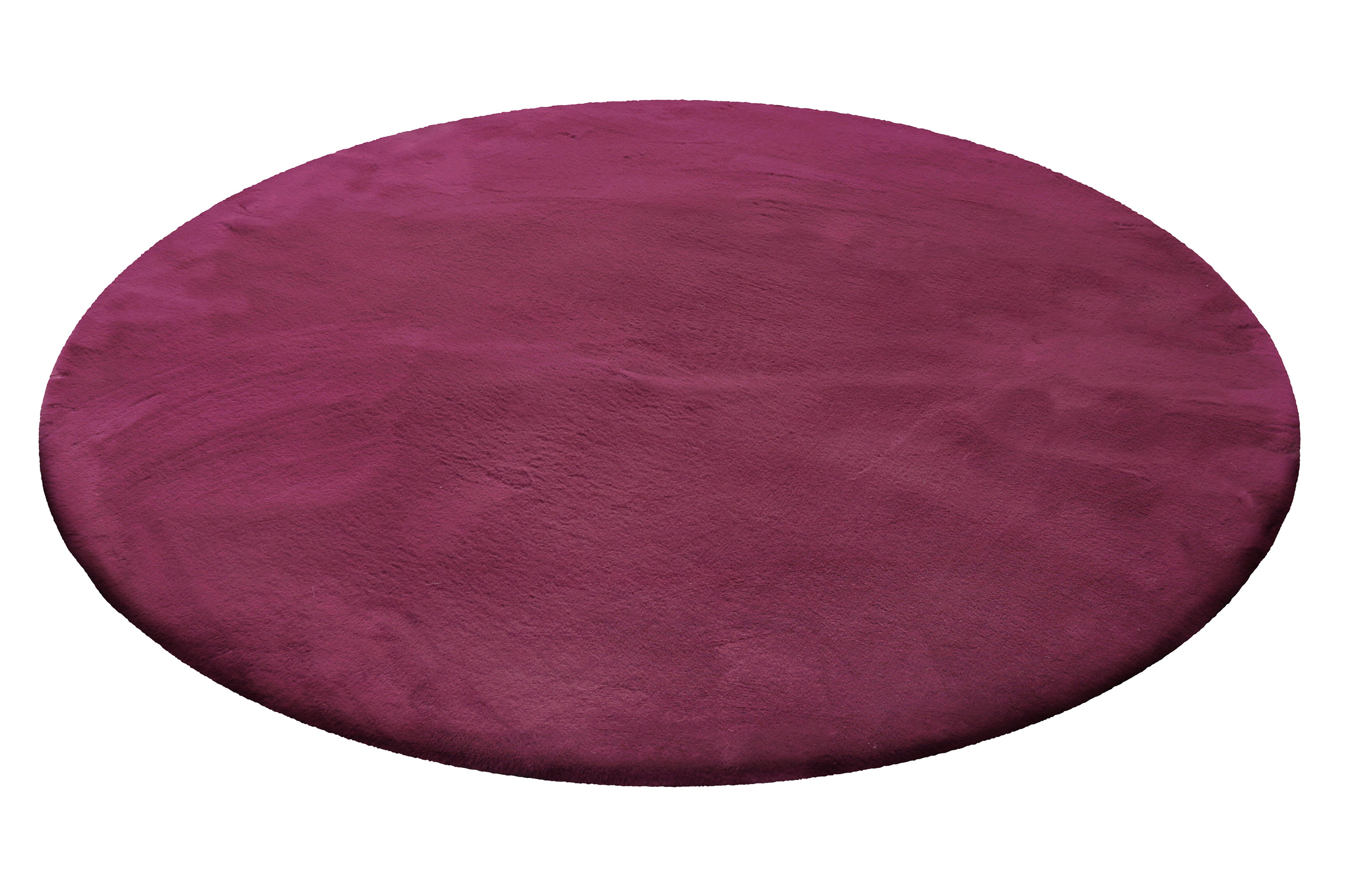 Esprit Kunstfell Teppich Rund Violett und sehr flauschig Hochflor 