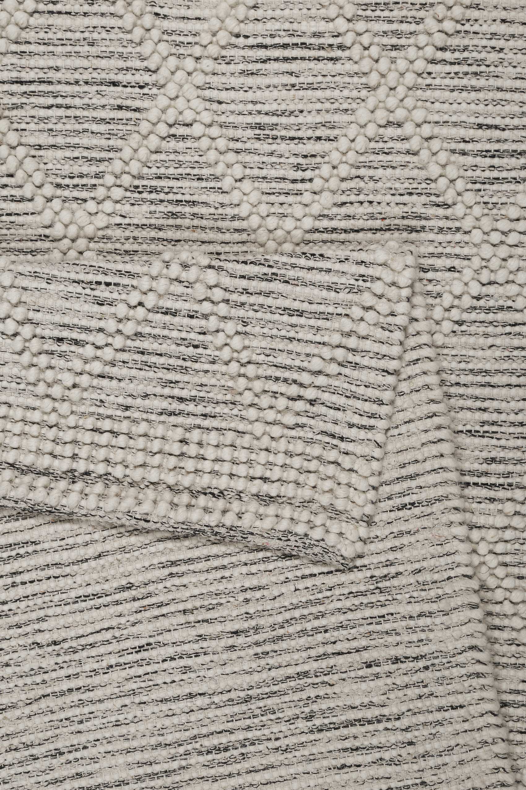 Esprit Teppich handgewebt Weiß Hellgrau aus Wolle » Amy « - Ansicht 3