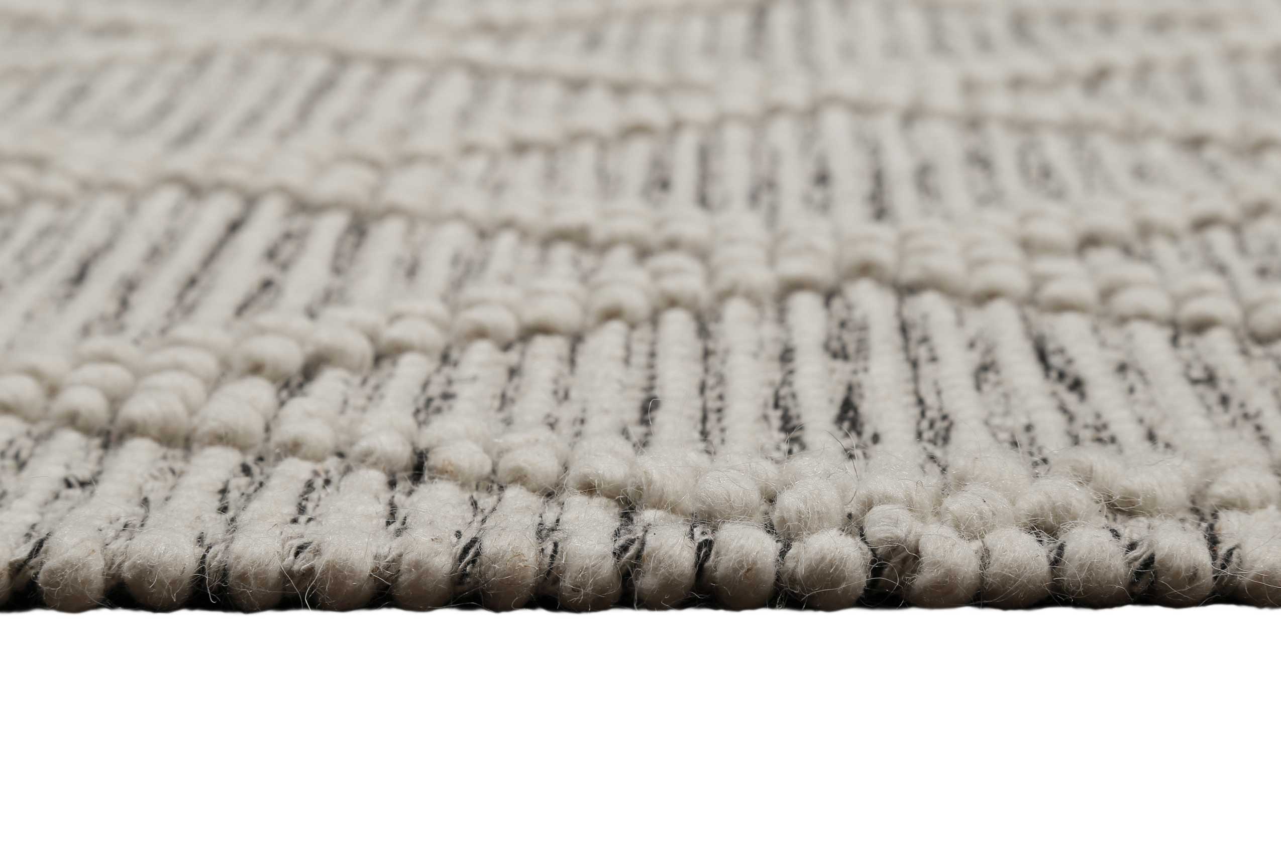 Esprit Teppich handgewebt Weiß Hellgrau aus Wolle » Amy « - Ansicht 4