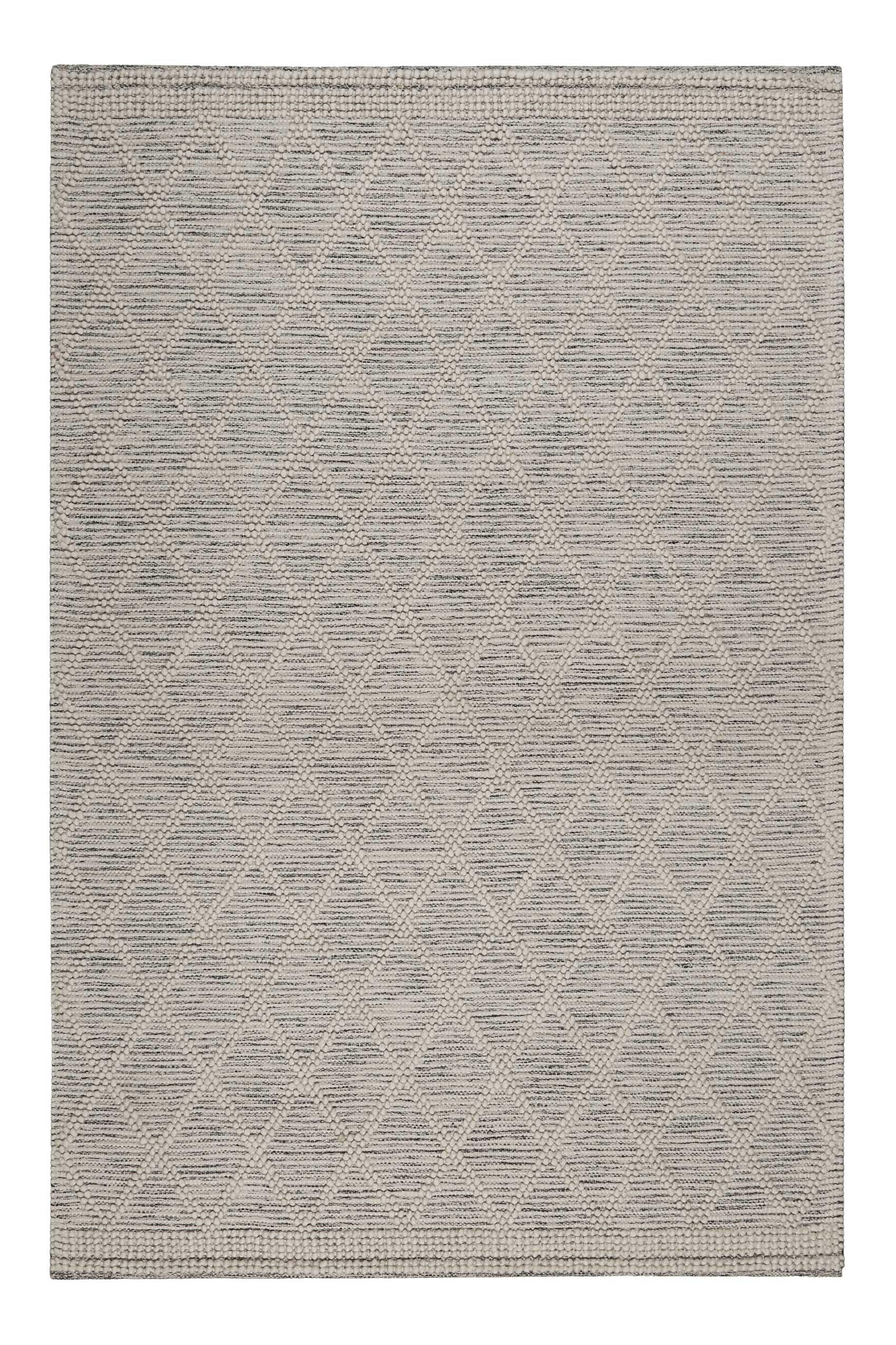 Esprit Teppich handgewebt Weiß Hellgrau aus Wolle » Amy « - Ansicht 1