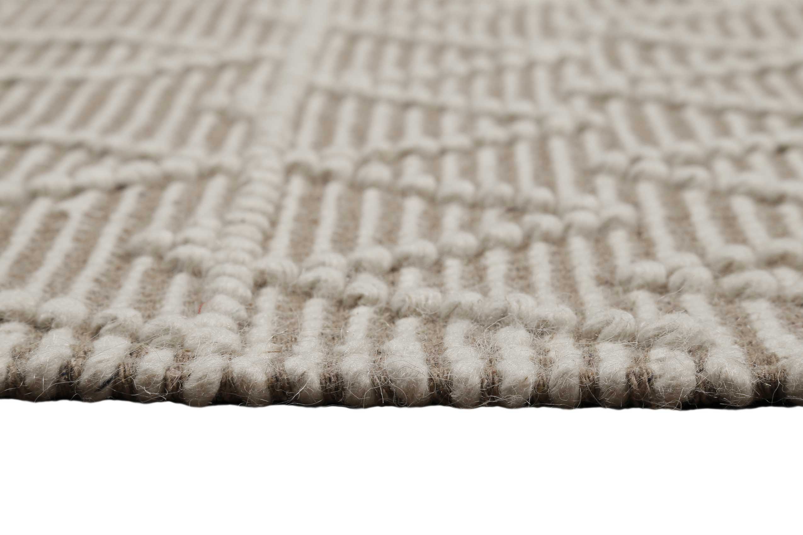 Esprit Teppich handgewebt Weiß Beige aus Wolle » Ana « - Ansicht 4