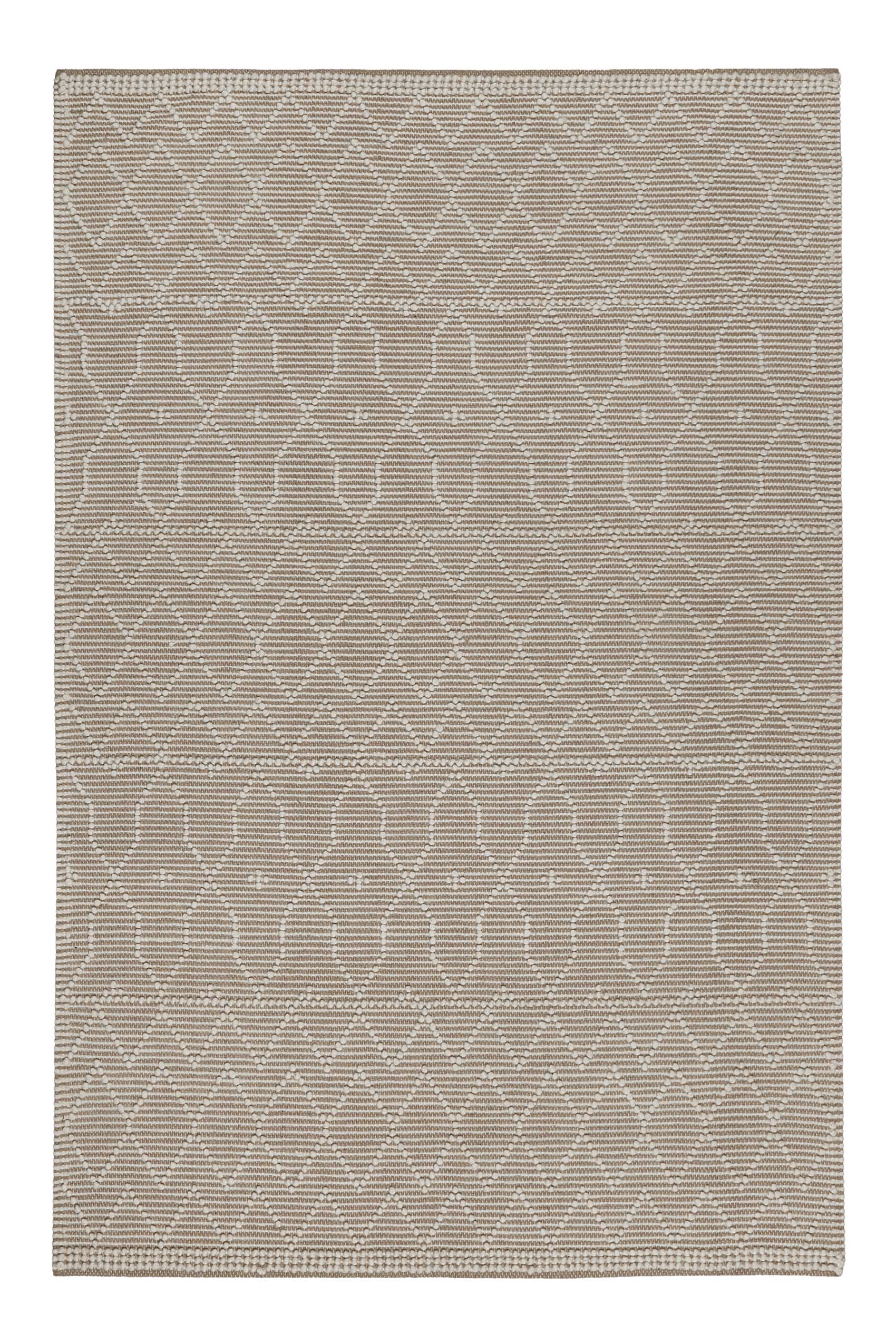 Esprit Teppich handgewebt Weiß Beige aus Wolle » Ana « - Ansicht 1