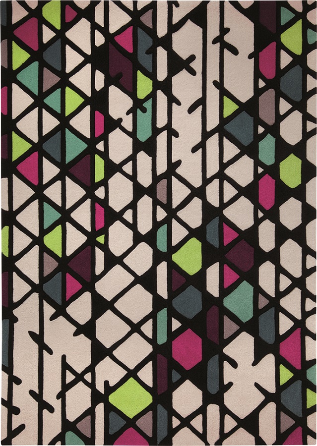 Esprit Kurzflor Teppich aus Wolle » Artisan Pop « beige multicolour - Ansicht 1