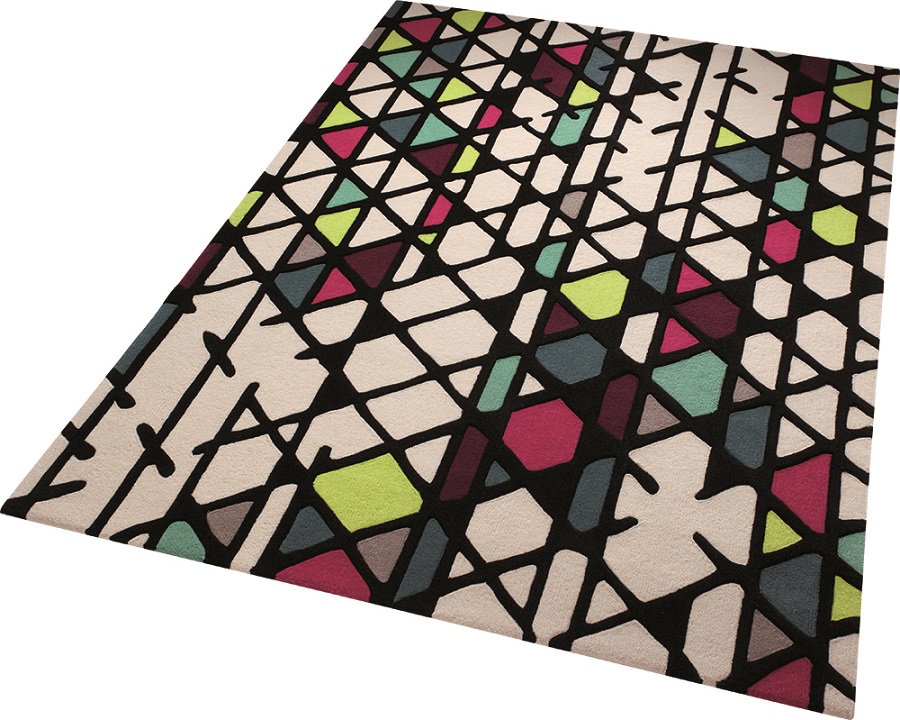 Esprit Kurzflor Teppich aus Wolle » Artisan Pop « beige multicolour - Ansicht 2