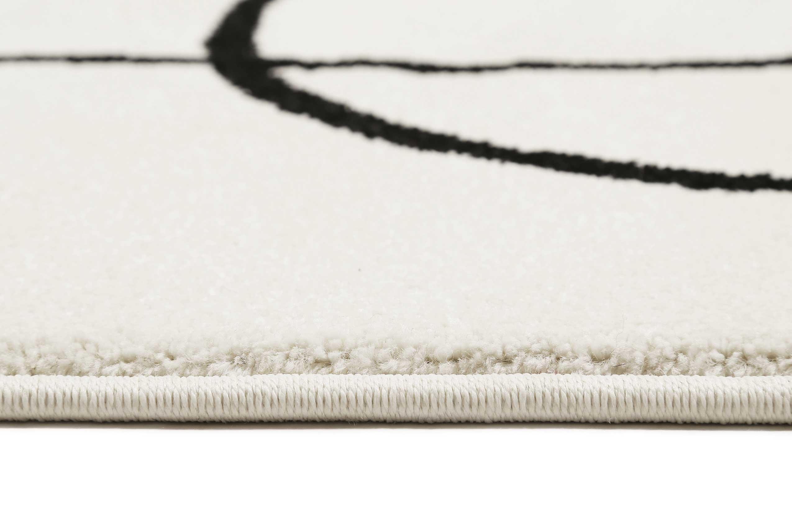 Esprit Teppich Weiß Schwarz Kurzflor 