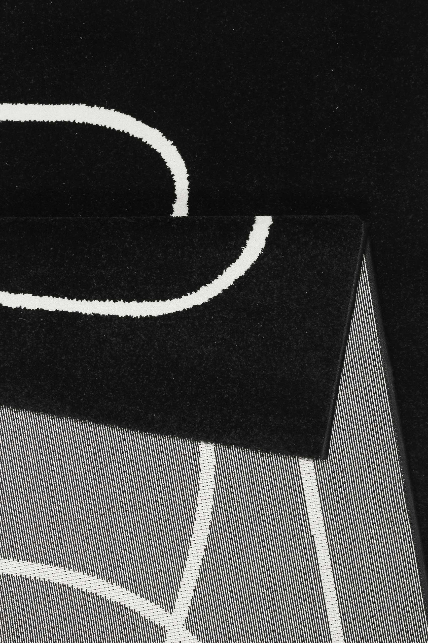 Esprit Teppich Schwarz Weiß Kurzflor 