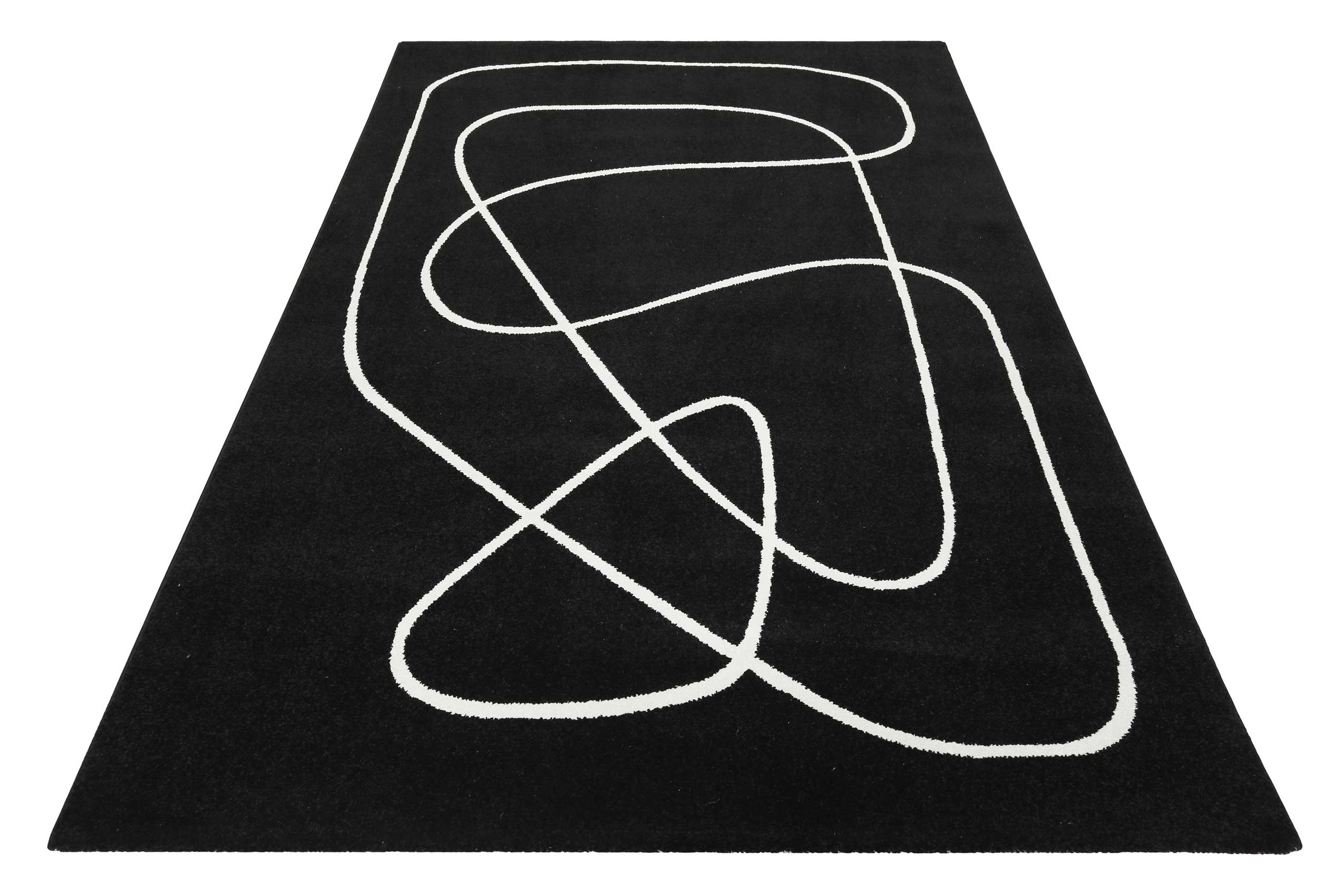Esprit Teppich Schwarz Weiß Kurzflor 