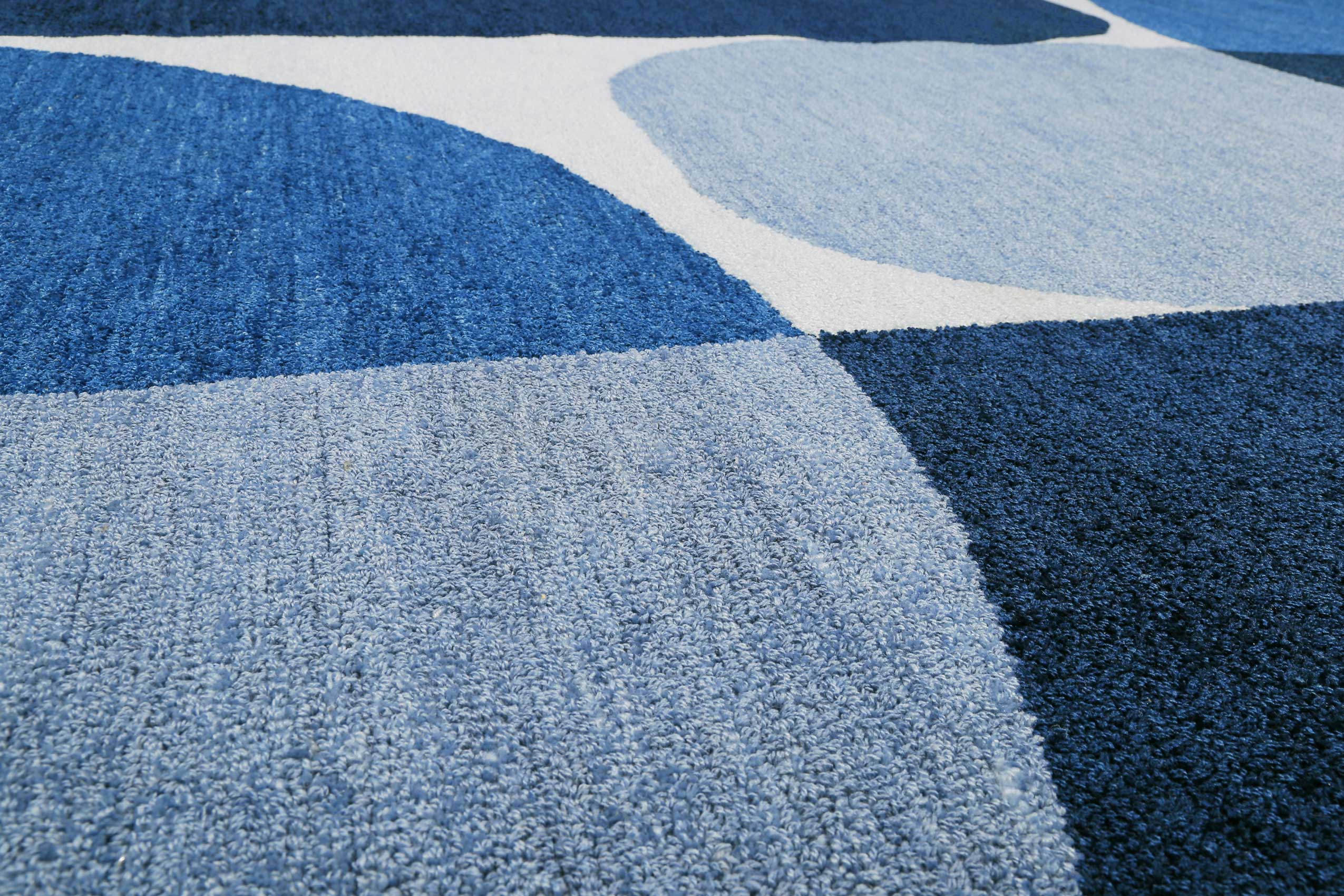 Esprit Kurzflor Teppich Blau 
