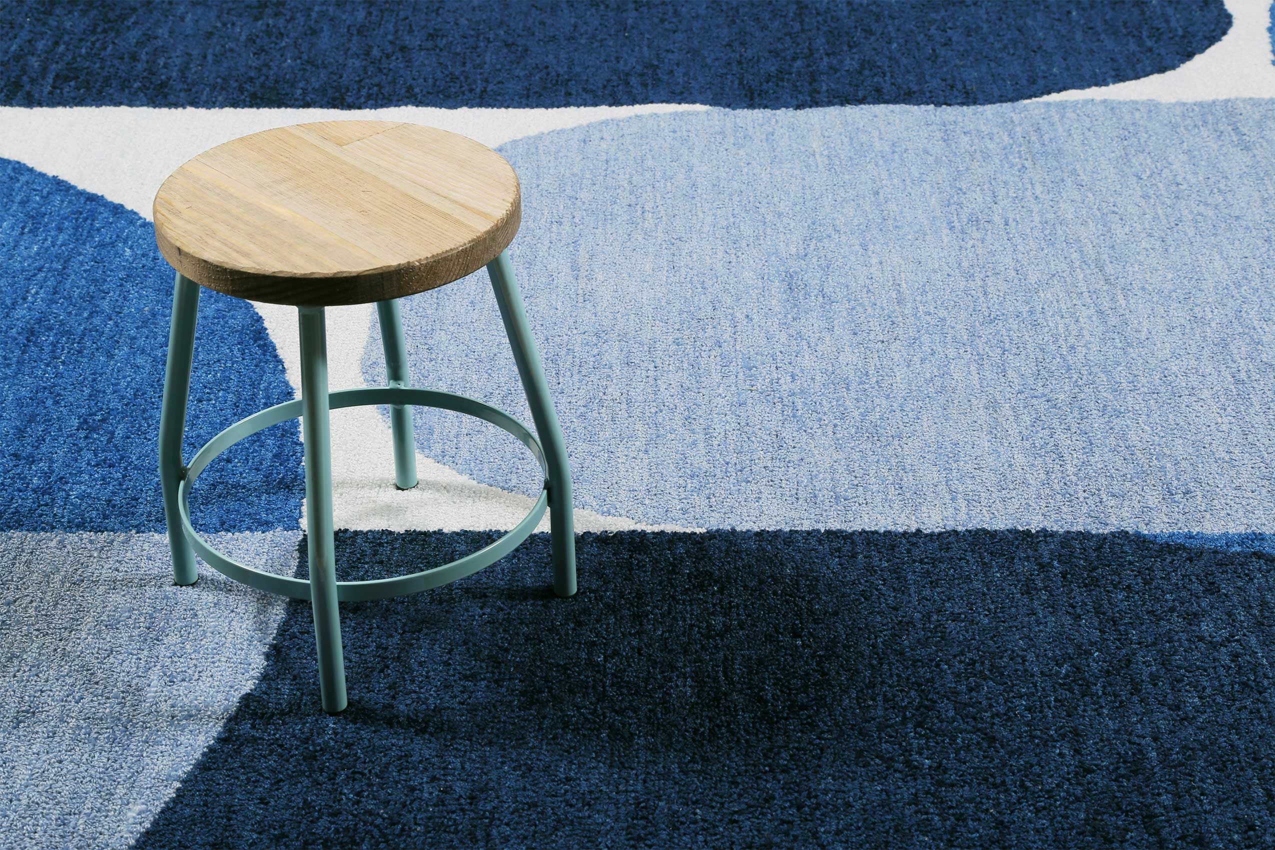 Esprit Kurzflor Teppich Blau 