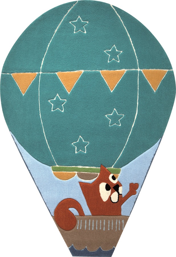 Esprit Kinderteppich Türkis Blau » Balloon « - Ansicht 1
