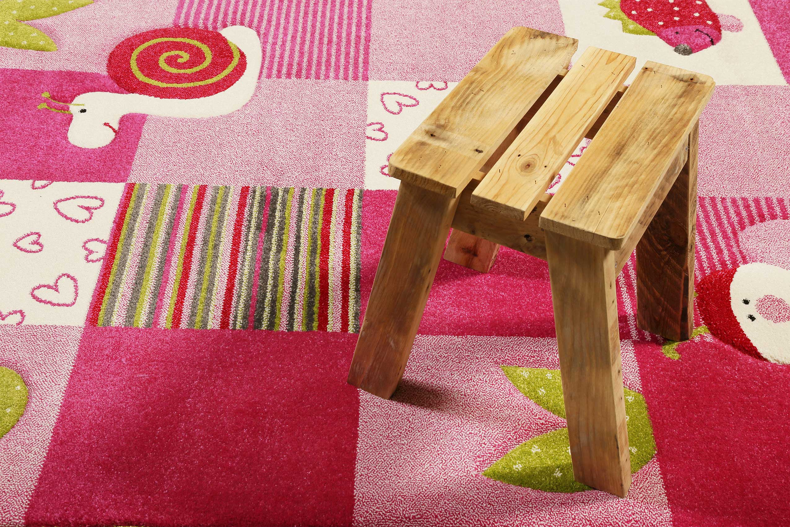 Esprit Kinderteppich Rosa Bunt 