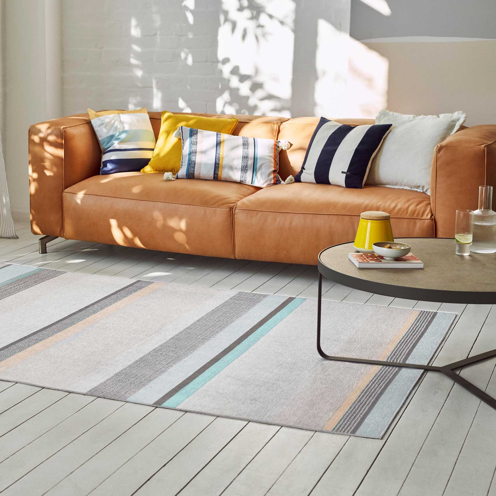Esprit Teppich Beige Pfirsich Türkis 