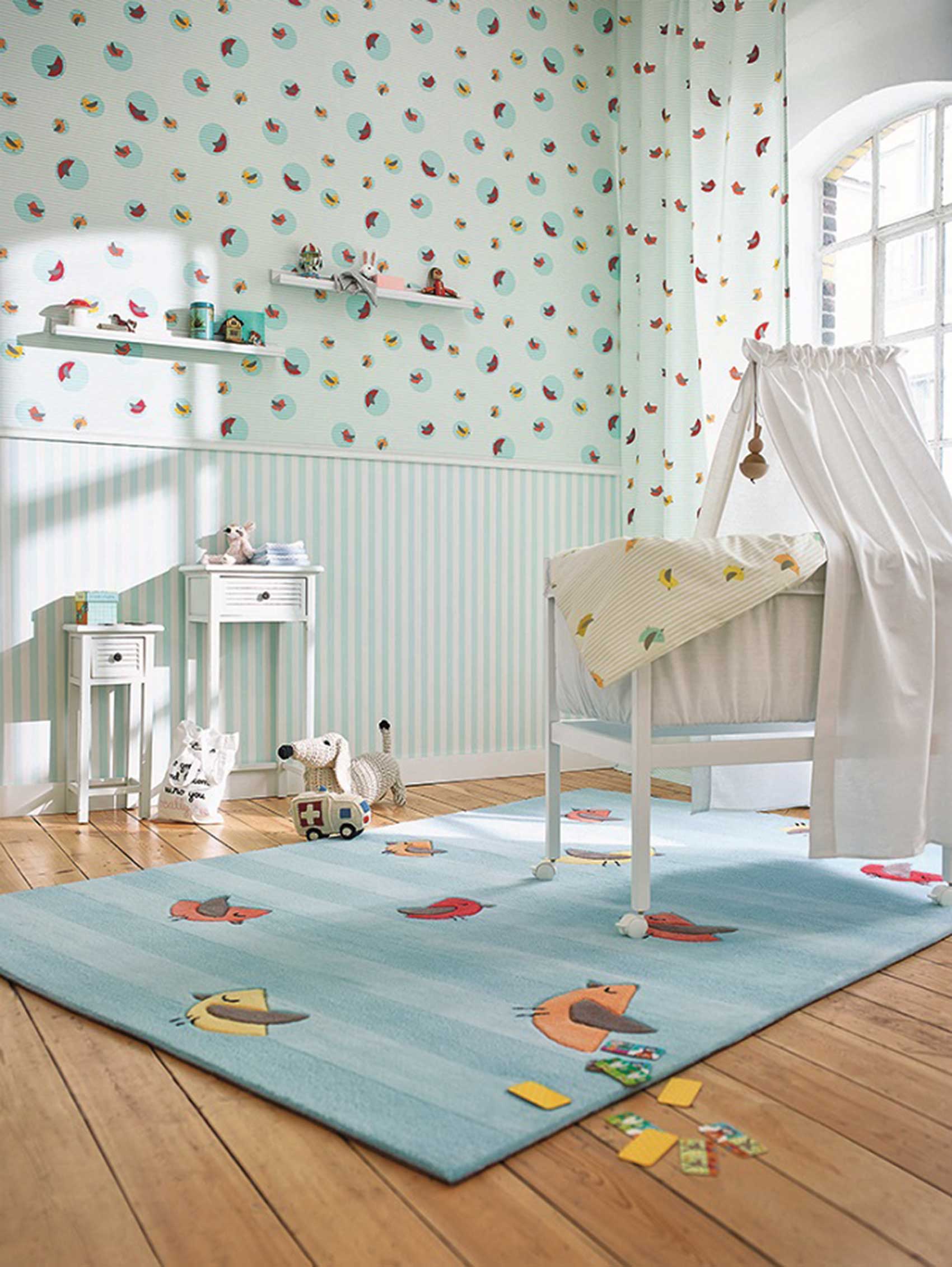 Esprit Kinderteppich Blau » Birdie « - Ansicht 5