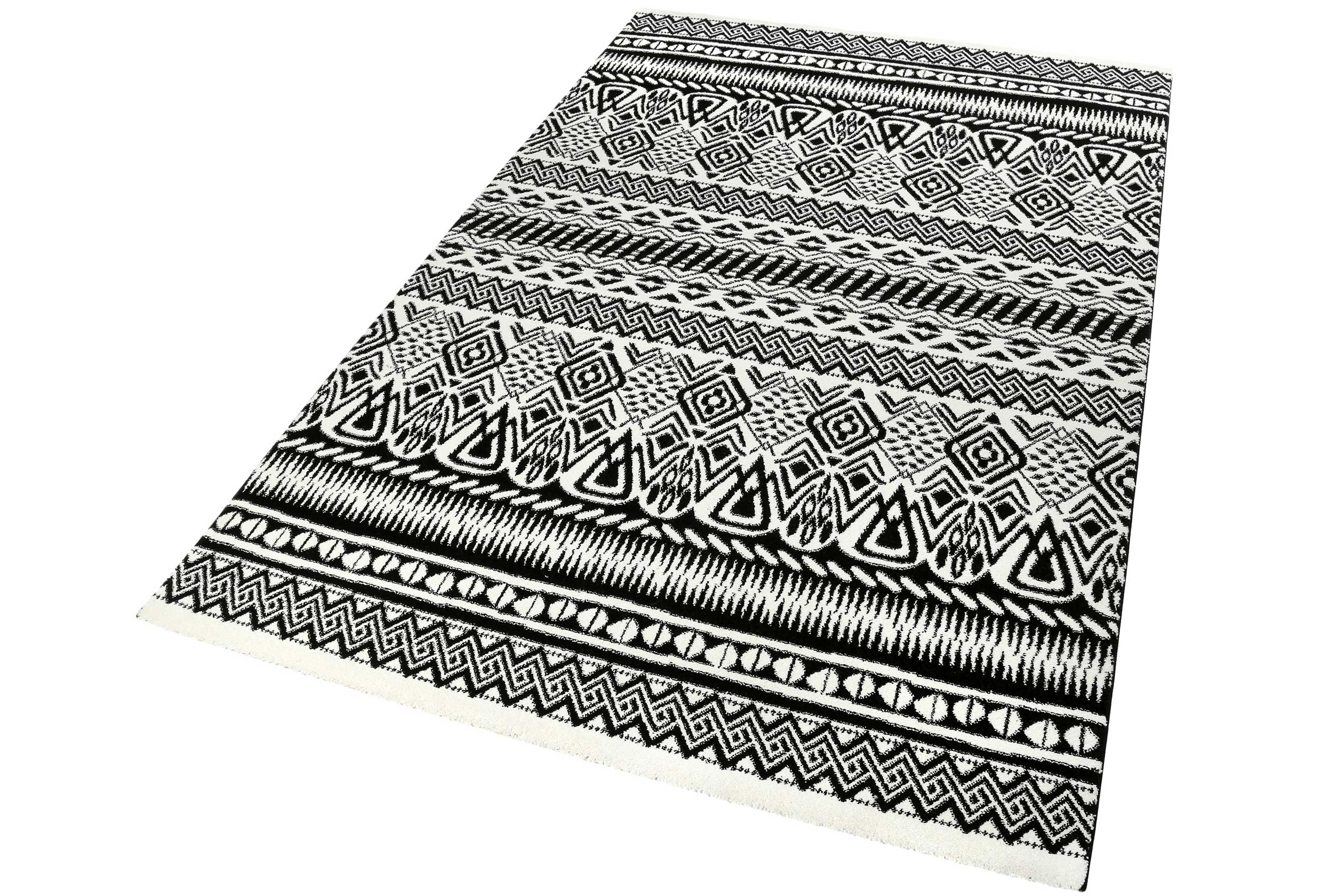 Esprit Teppich Schwarz Weiß Kurzflor » Black & White « - Ansicht 2