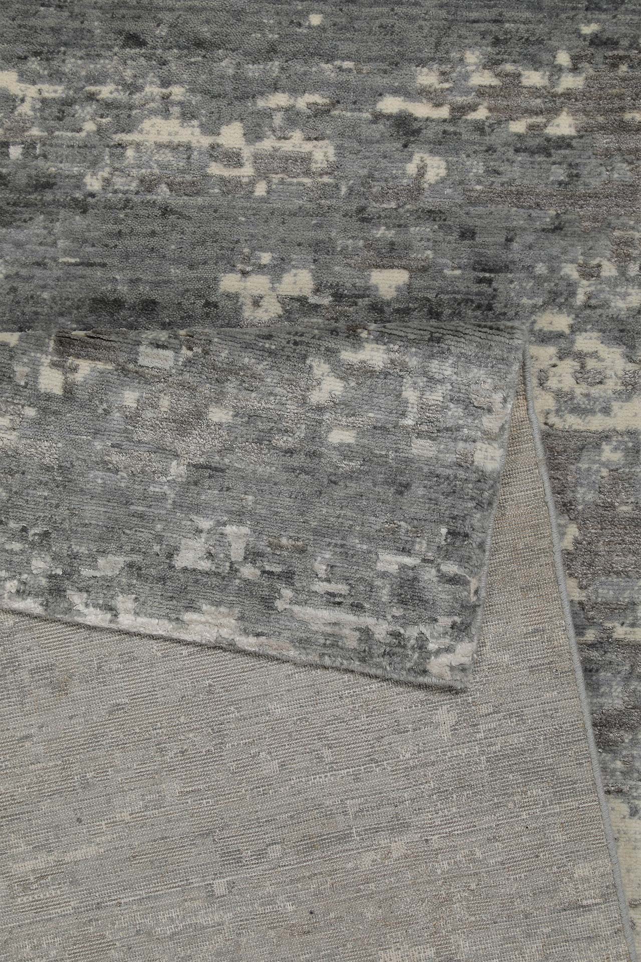 Esprit Kurzflor Teppich Grau aus Wolle