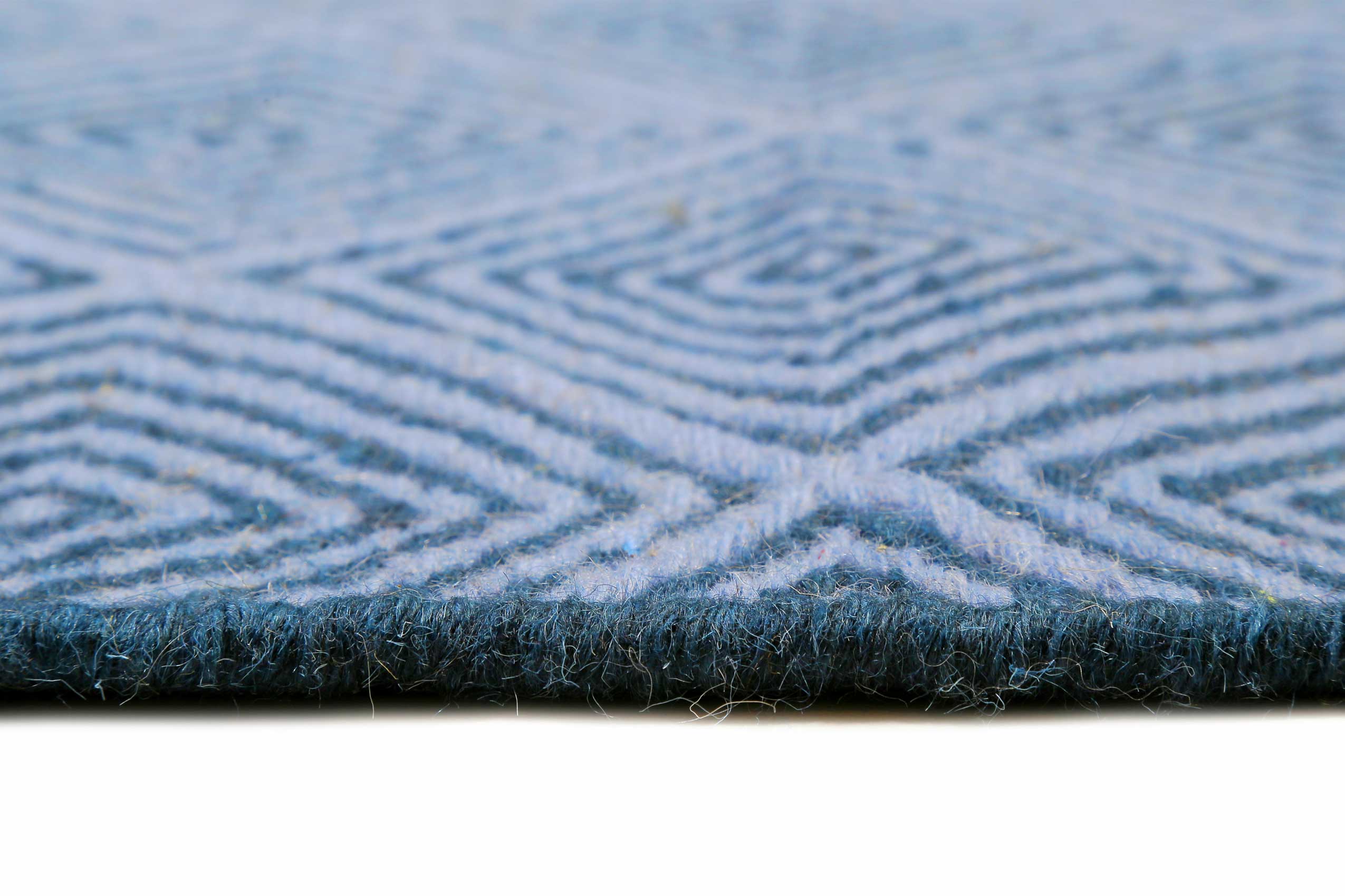 Esprit Handwebteppich Blau aus Wolle » Cairo « - Ansicht 4