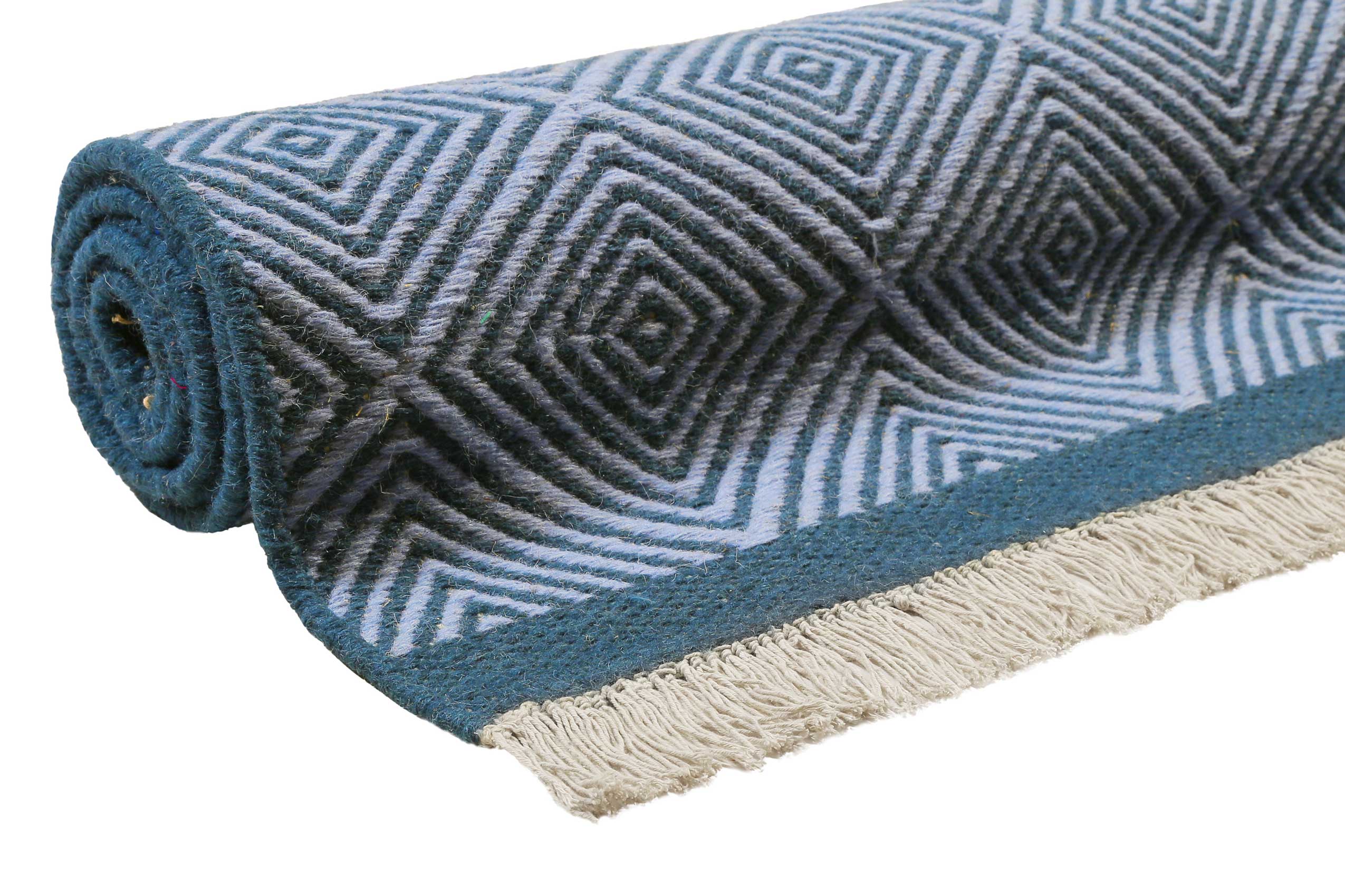 Esprit Handwebteppich Blau aus Wolle » Cairo « - Ansicht 7