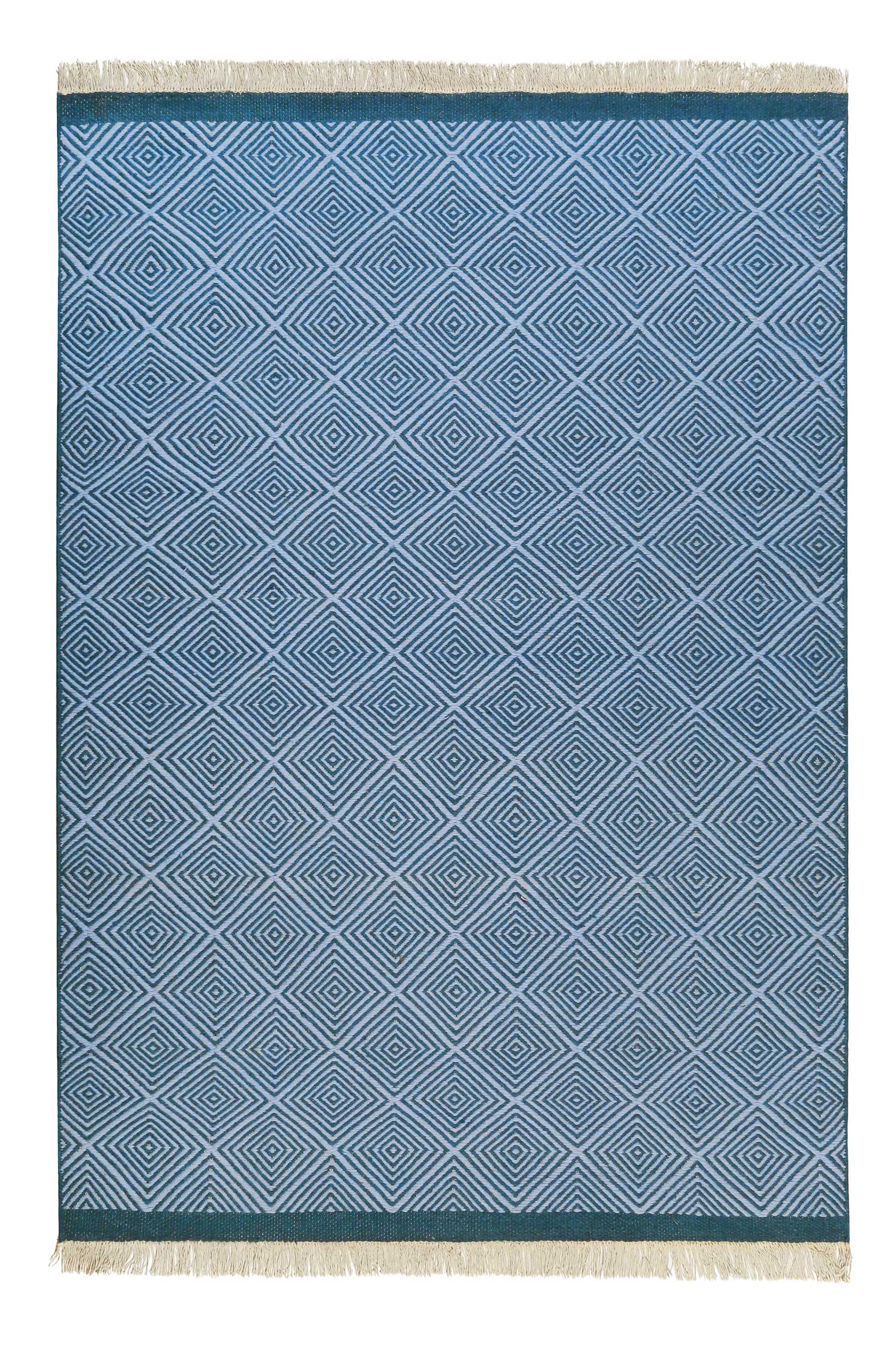 Esprit Handwebteppich Blau aus Wolle » Cairo « - Ansicht 1