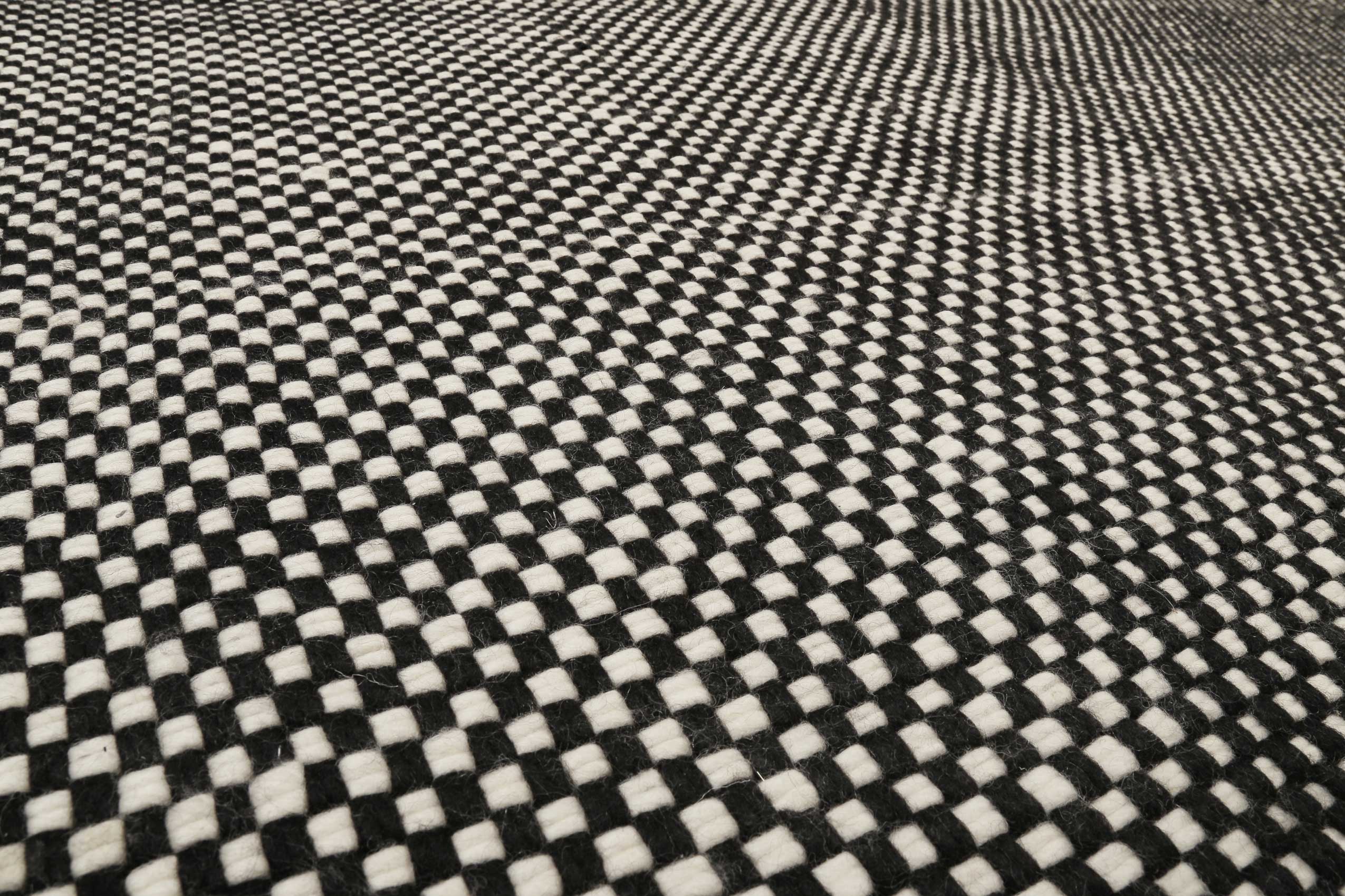 Esprit Handwebteppich Schwarz aus Wolle 