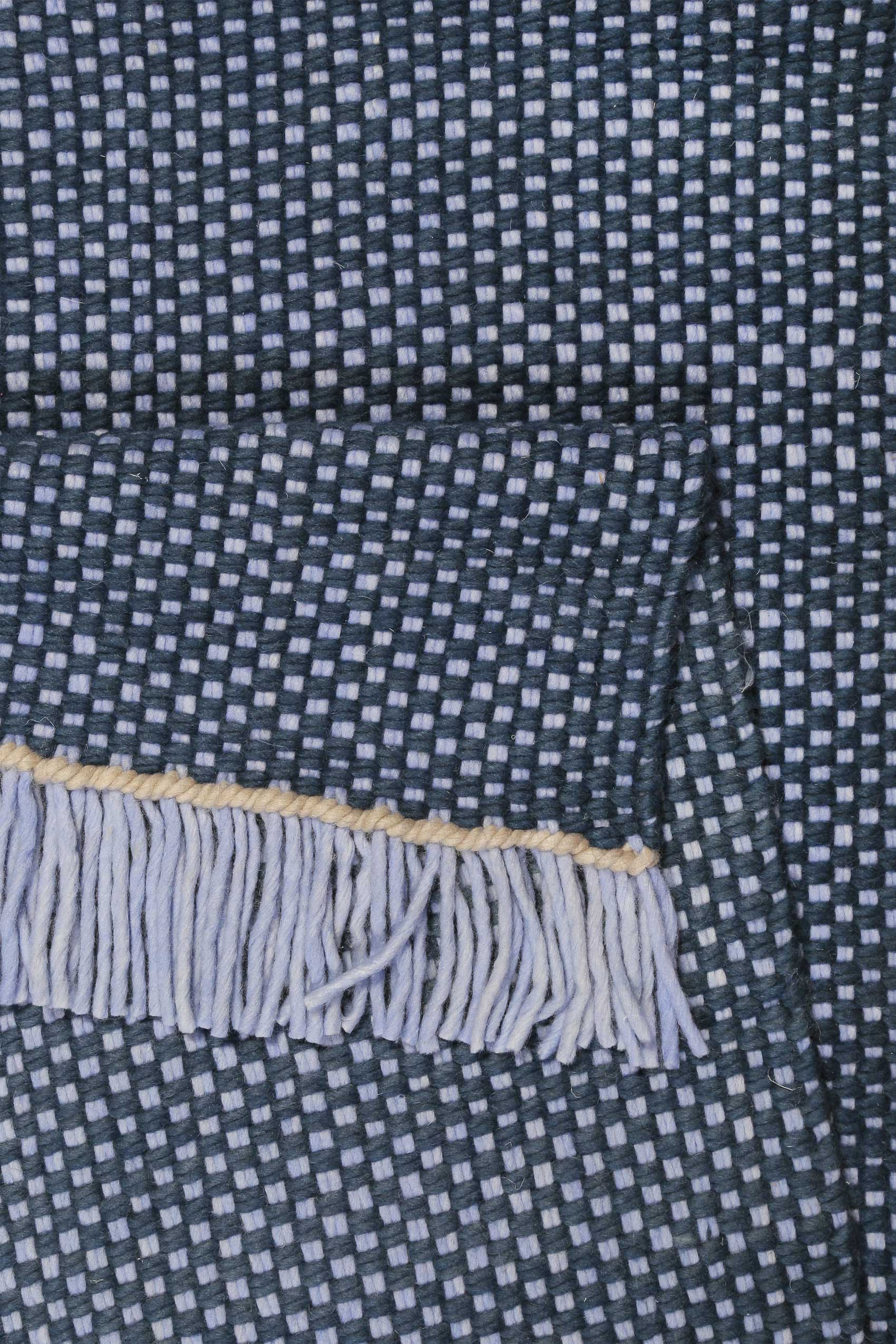 Esprit Handwebteppich Blau aus Wolle 