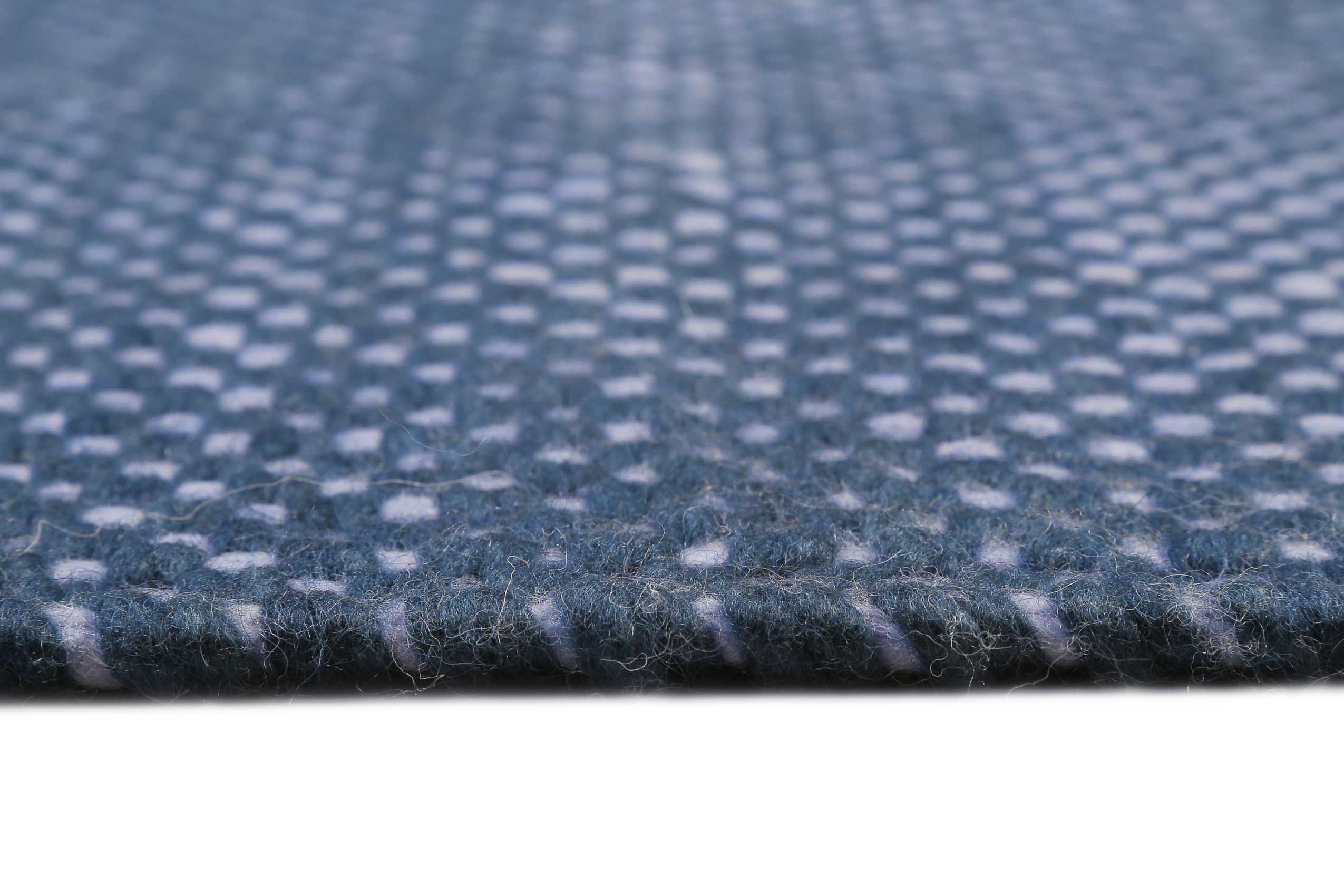 Esprit Handwebteppich Blau aus Wolle 
