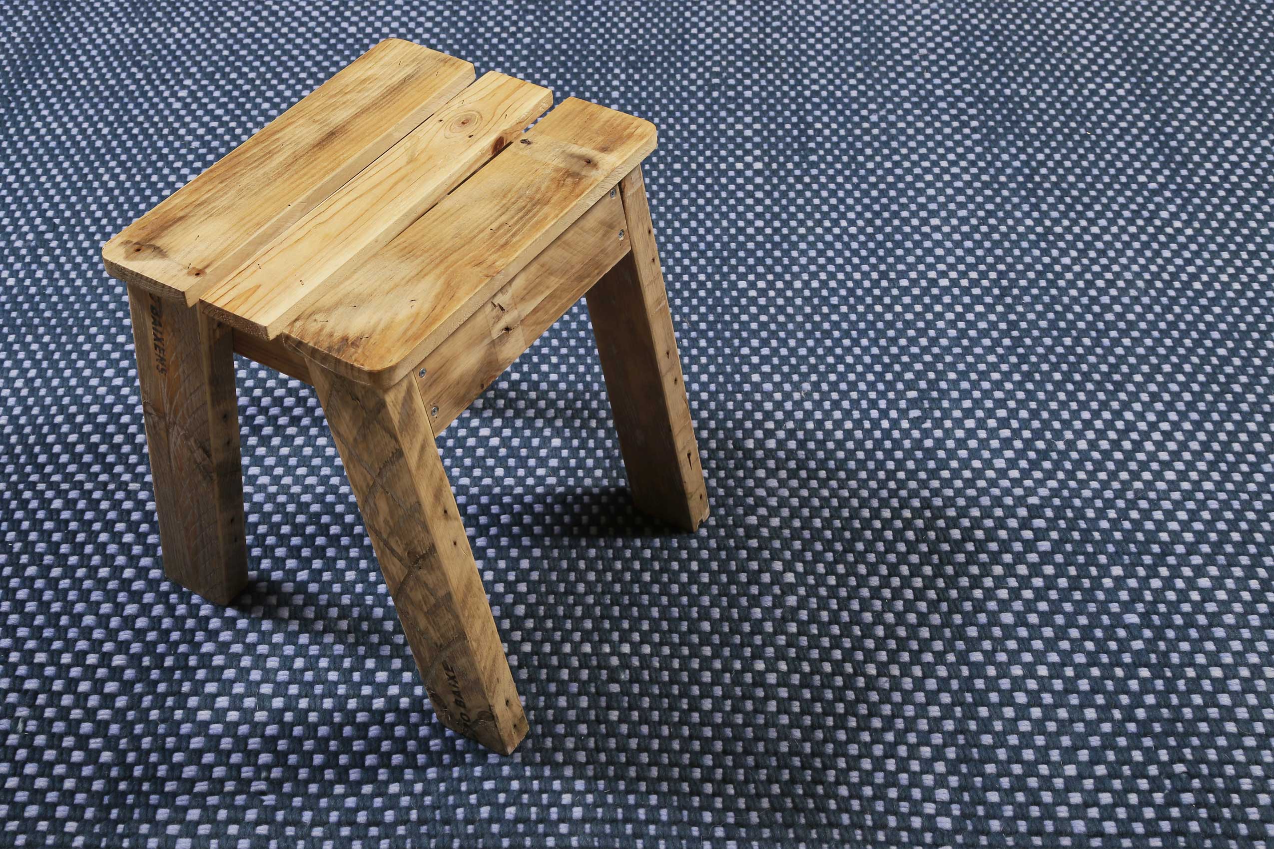 Esprit Handwebteppich Blau aus Wolle 