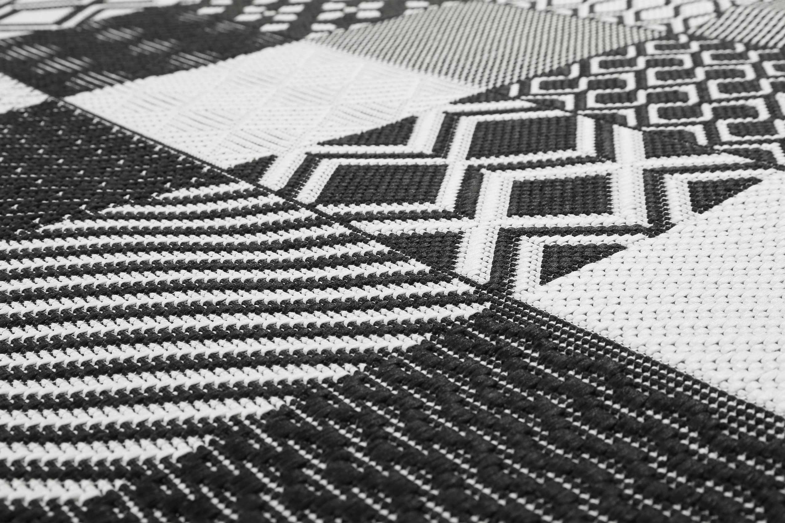 Esprit Teppich Weiß Schwarz In & Outdoor 