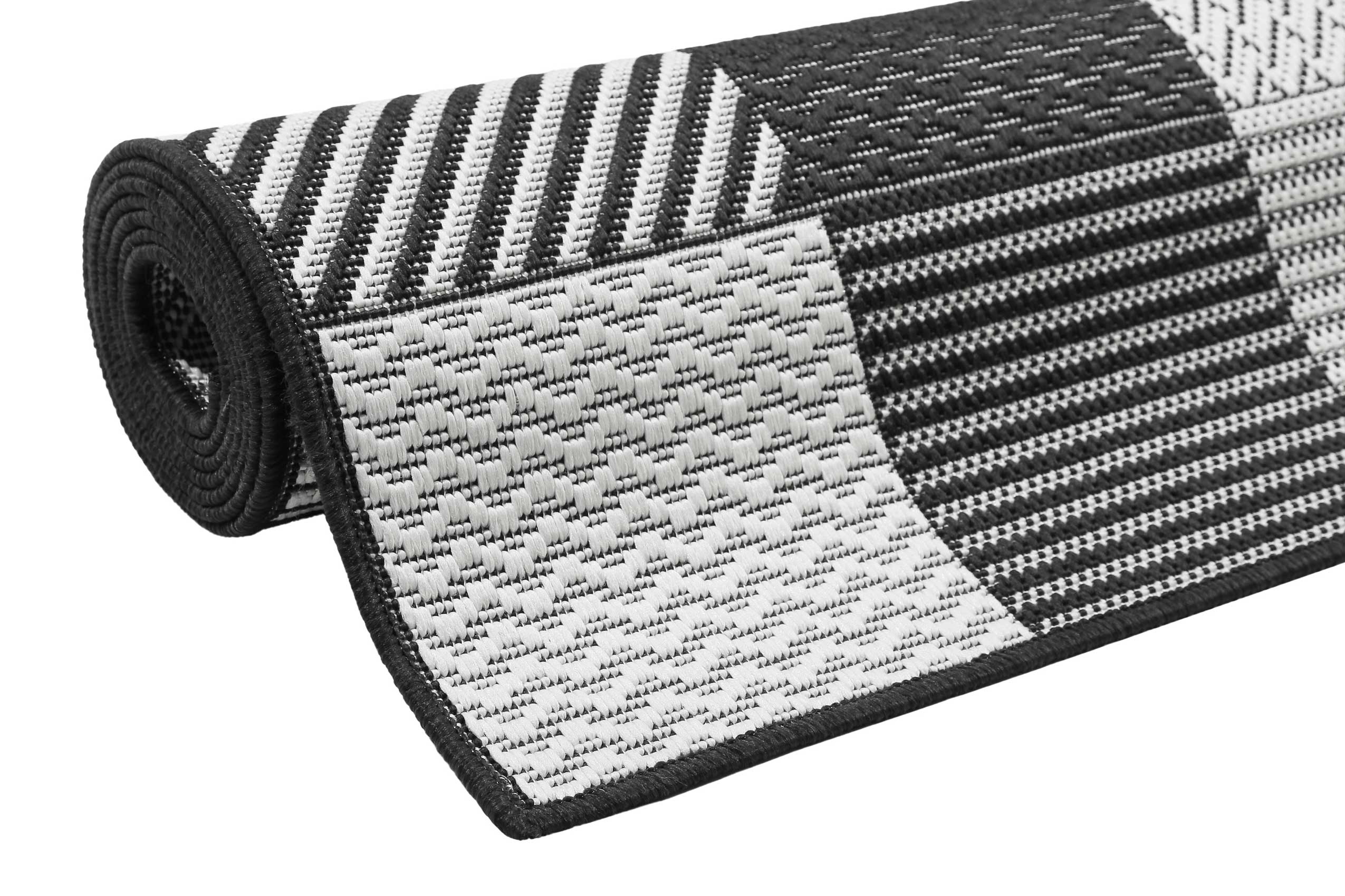 Esprit Teppich Weiß Schwarz In & Outdoor 