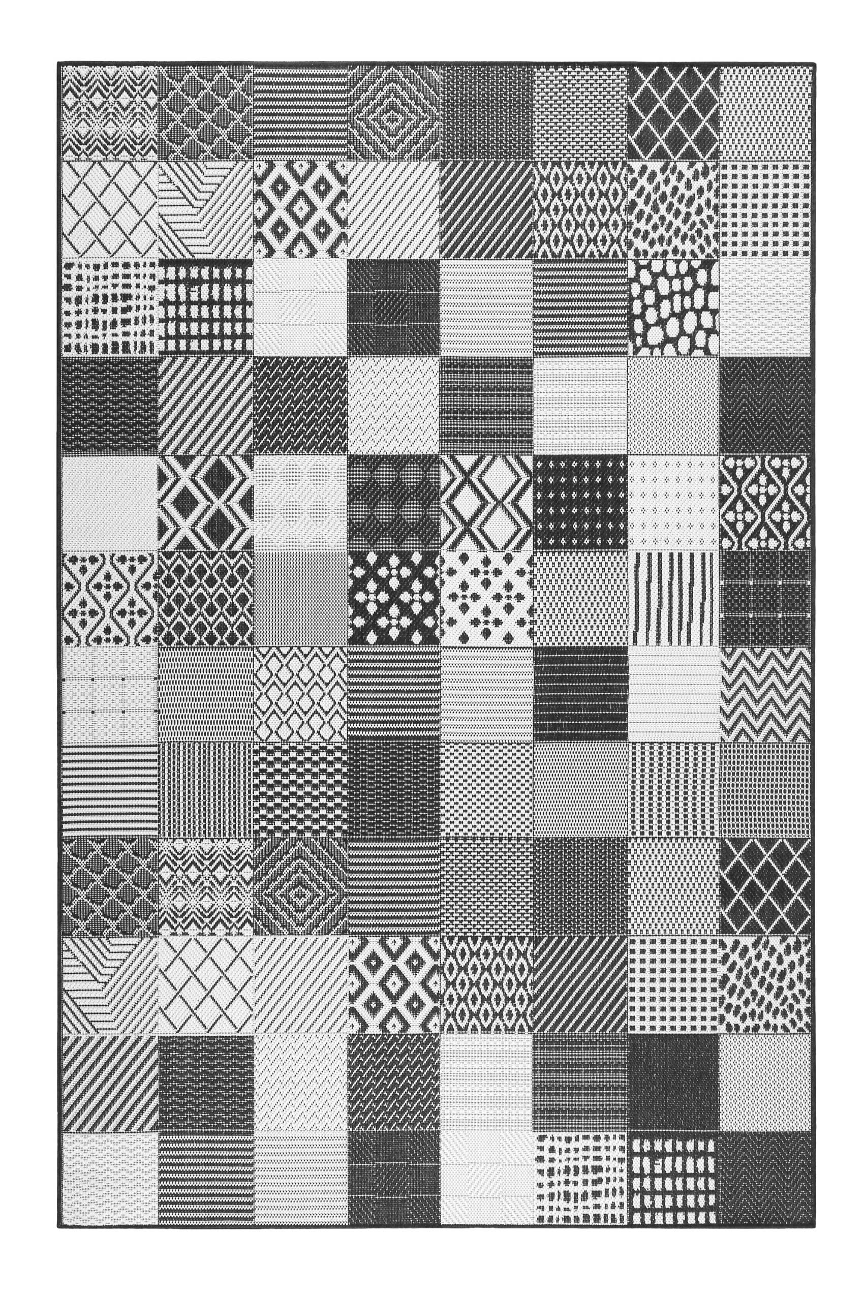 Esprit Teppich Weiß Schwarz In & Outdoor 