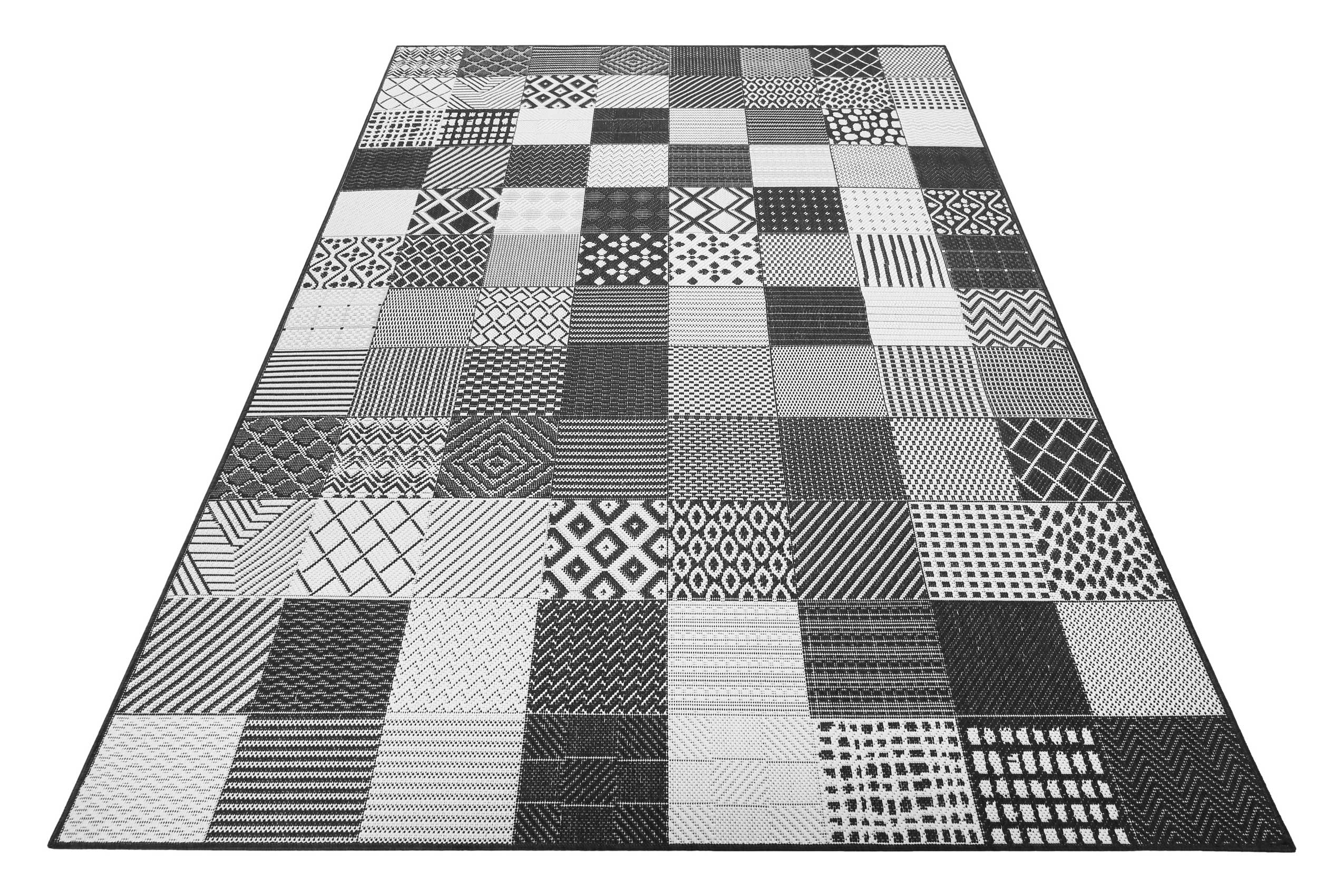 Esprit Teppich Weiß Schwarz In & Outdoor 
