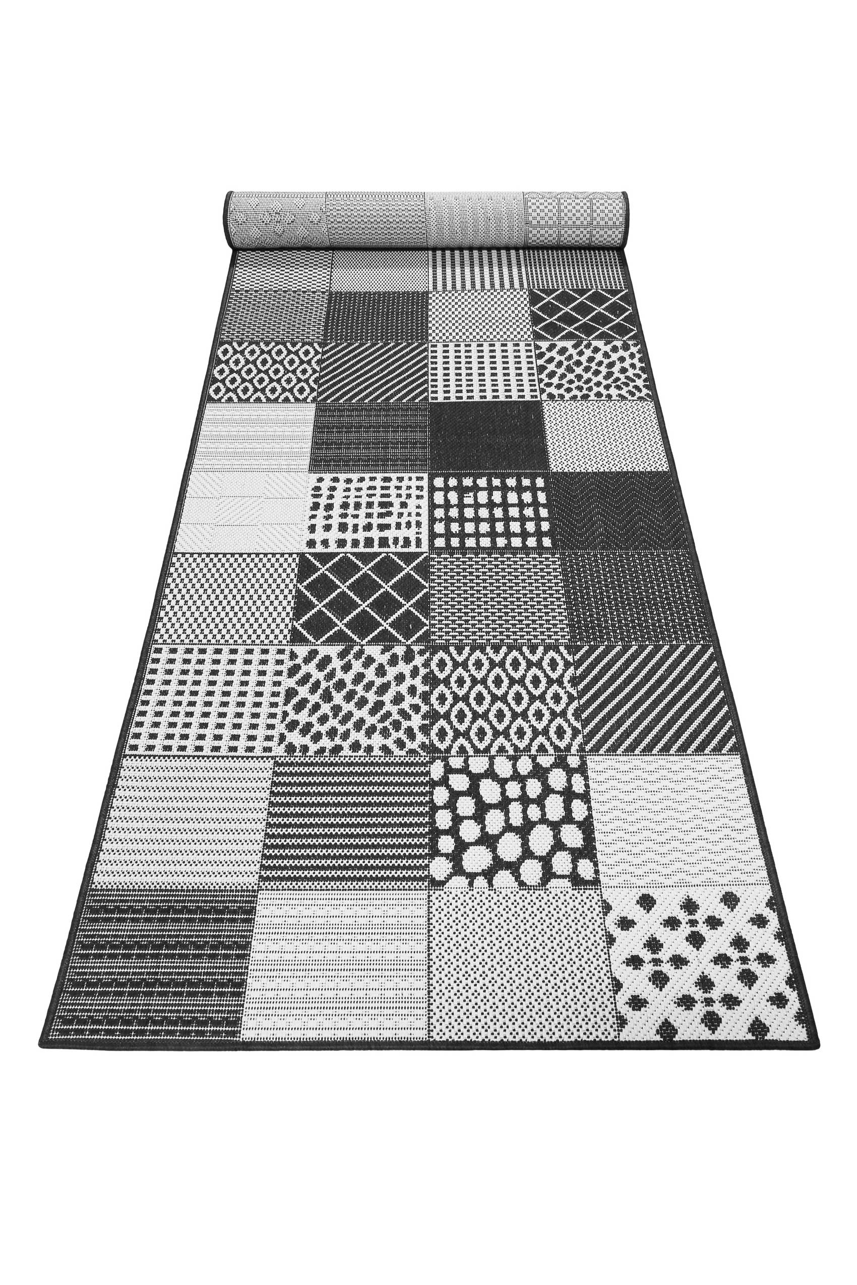 Esprit Teppich Weiß Schwarz In & Outdoor 