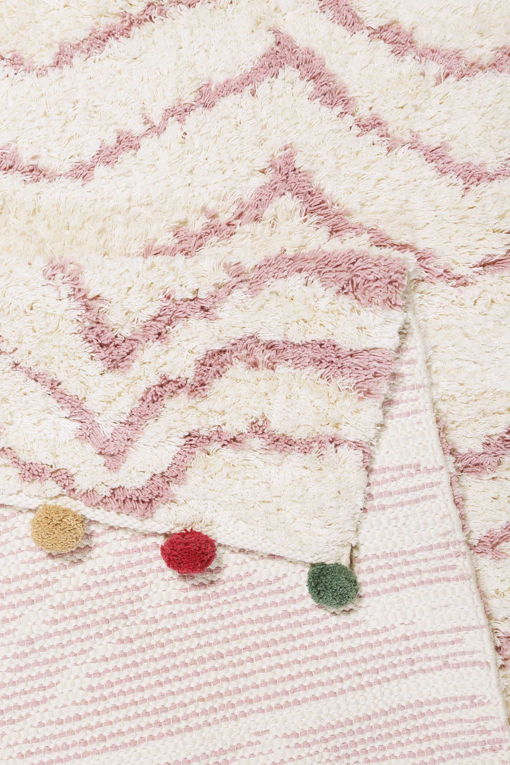 Esprit Handwebteppich Beige Rosa aus Baumwolle » Circus « - Ansicht 3
